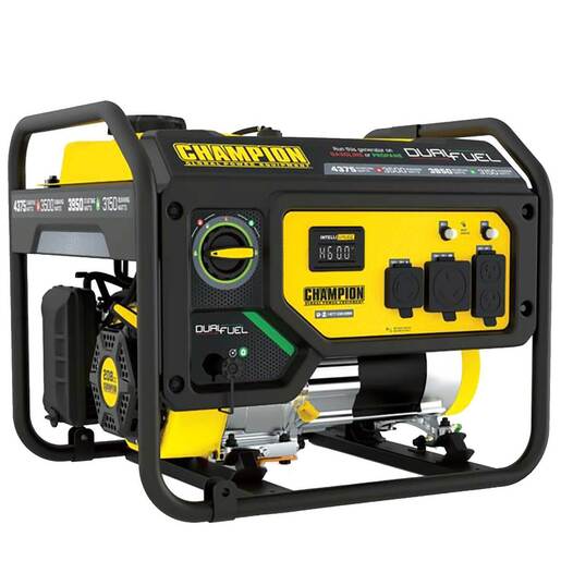 Champion 3500W Dual Fuel Generator with CO Shield - CA Compliant - Yellow - Champion
