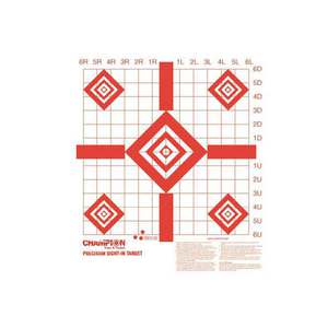 Champion Redfield Style Precision Sight-In Paper Target - 10 Pack
