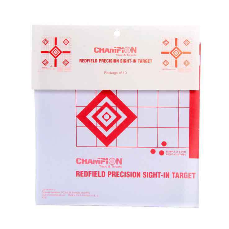 Champion Redfield Style Sight-In Paper Target - Pack | Sportsman's