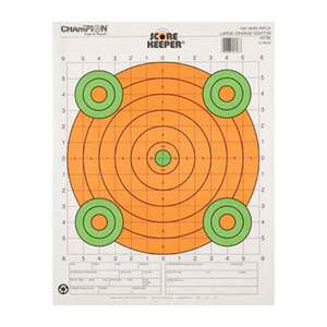 Champion Scorekeeper Fluorescent Orange Bull Target - 12 Pack
