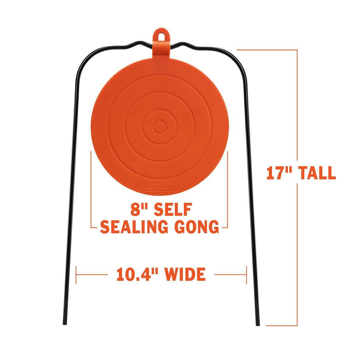 Champion Centerfire Hanging Gong Metal Target - Orange/Black Champion Centerfire Hanging Gong Metal Target - Orange/Black