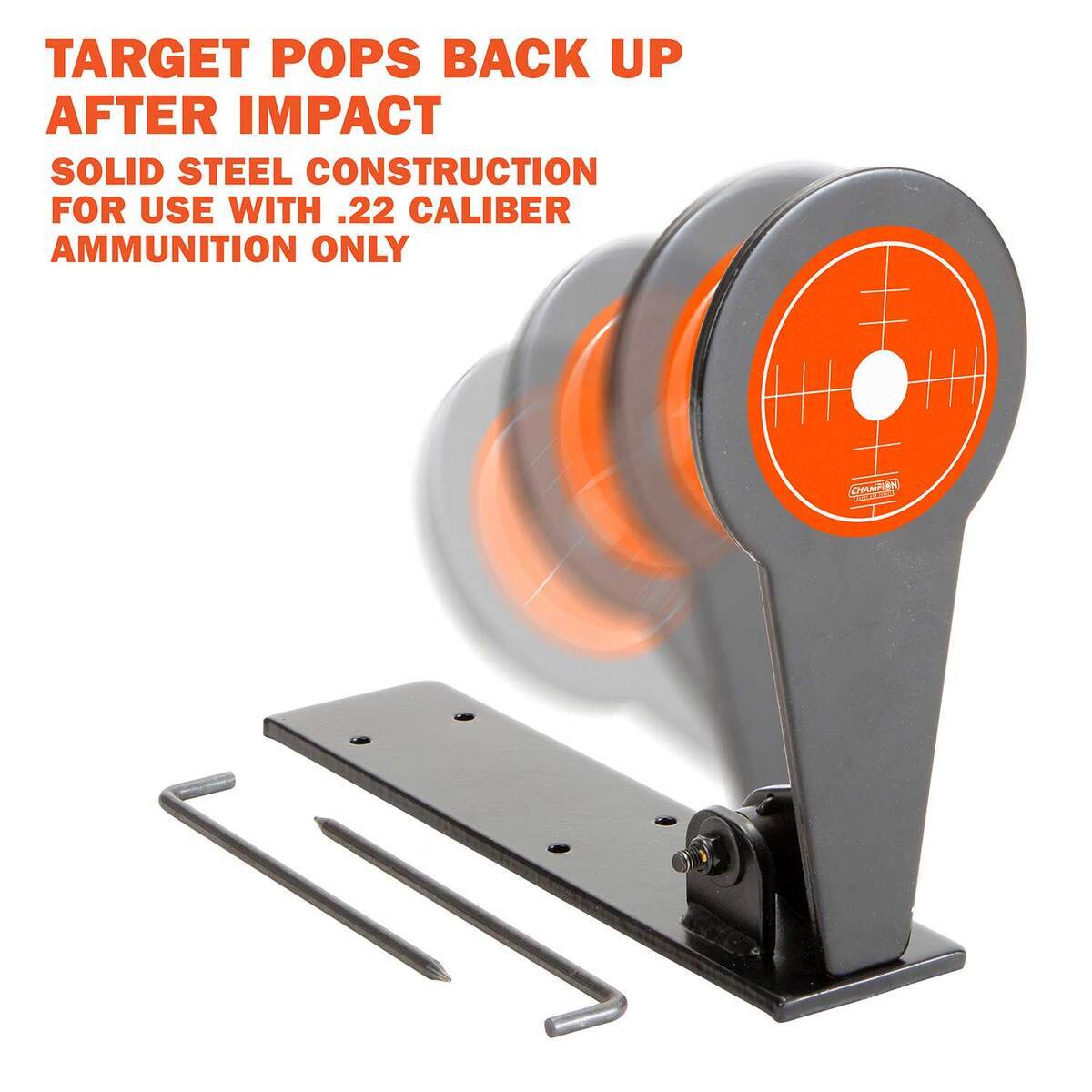Popper Target Champion Standing Gong Popper Steel Target - Orange | Sportsman's Warehouse