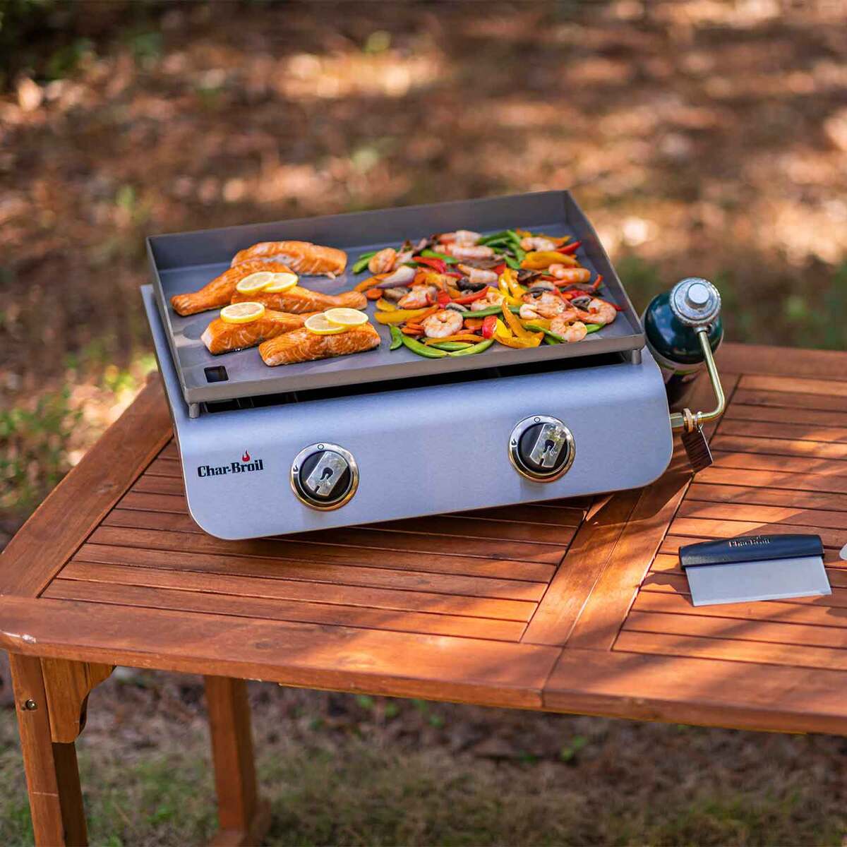 Char-Broil 2-Burner Tabletop Gas Griddle - Silver - Silver Char-Broil 2-Burner Tabletop Gas Griddle - Silver - Silver