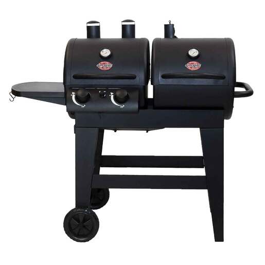 Char-Griller Dual Function 2-Burner Gas and Charcoal Grill - Black