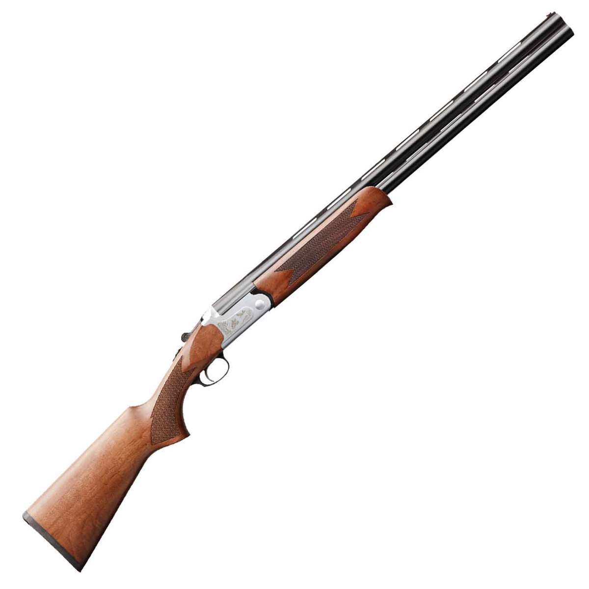 Charles Daly 202 Black Chrome/Silver 20ga 3in Over Under Shotgun - 26in - Oiled Walnut Charles Daly 202 Black Chrome/Silver 20ga 3in Over Under Shotgun - 26in - Oiled Walnut