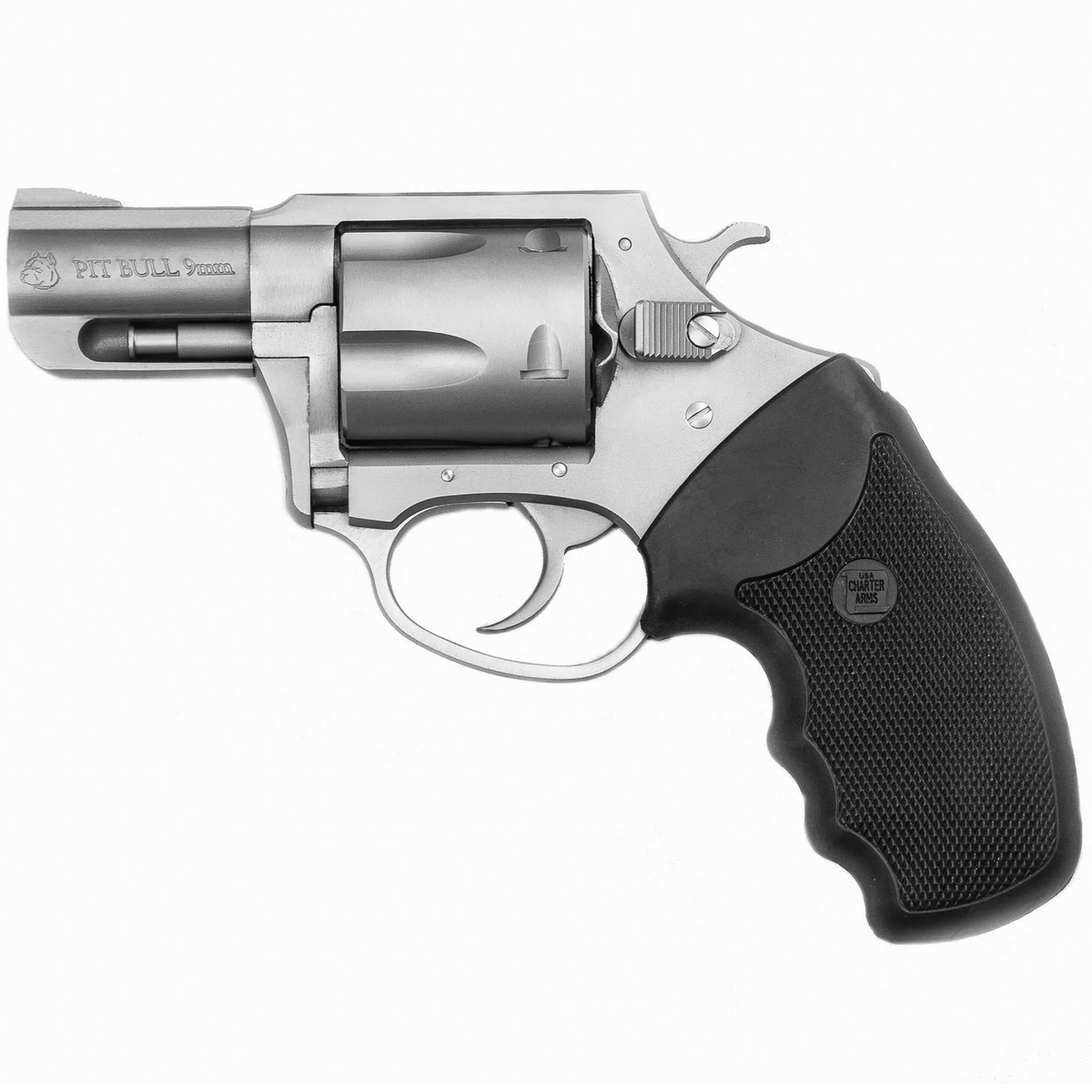 Charter Arms Pitbull 9mm Luger 2.2in Stainless Revolver - 5 Rounds - California Compliant Charter Arms Pitbull 9mm Luger 2.2in Stainless Revolver - 5 Rounds - California Compliant