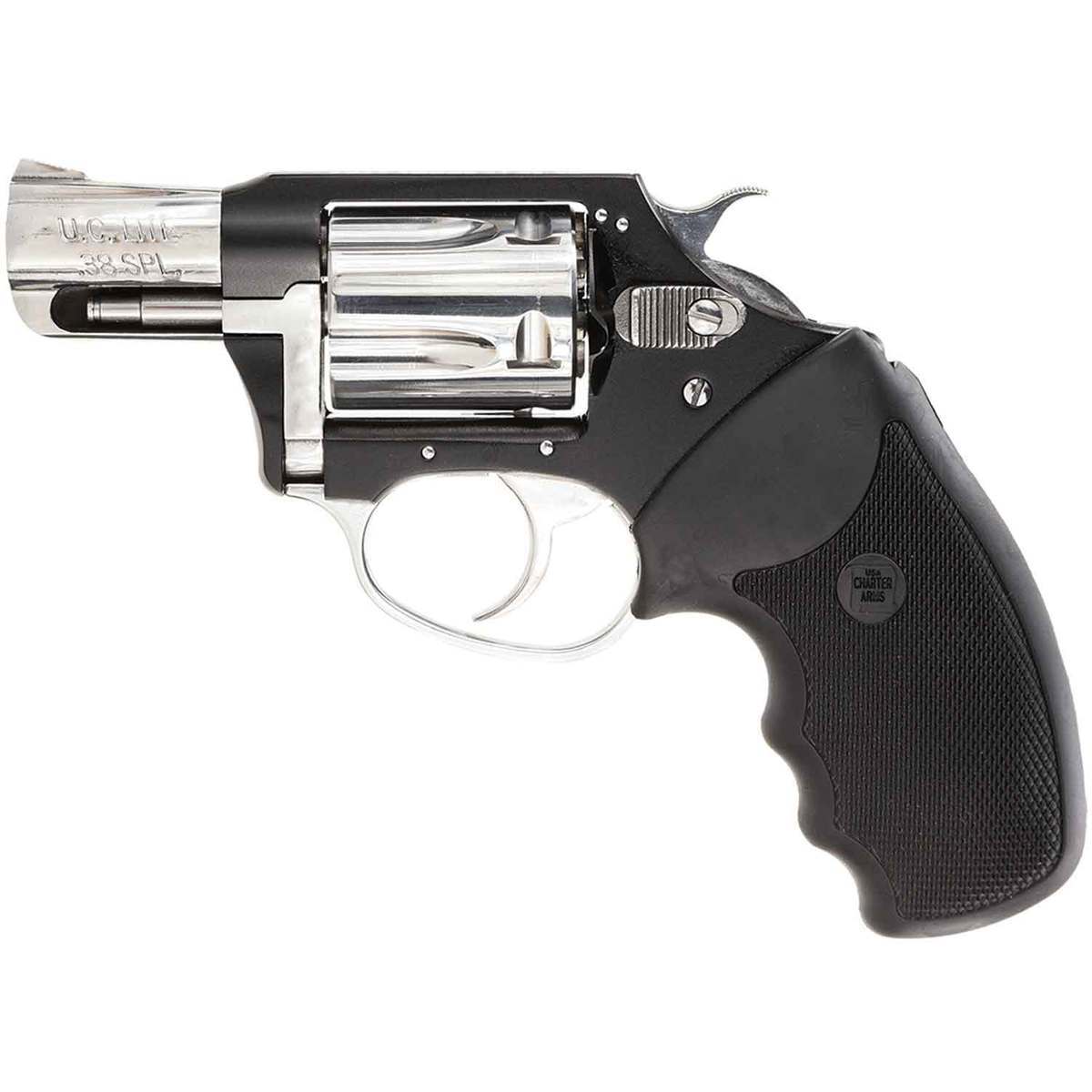 Charter Arms Undercover Lite 38 Special 2in Black/Polished Stainless Revolver - 5 Rounds Charter Arms Undercover Lite 38 Special 2in Black/Polished Stainless Revolver - 5 Rounds
