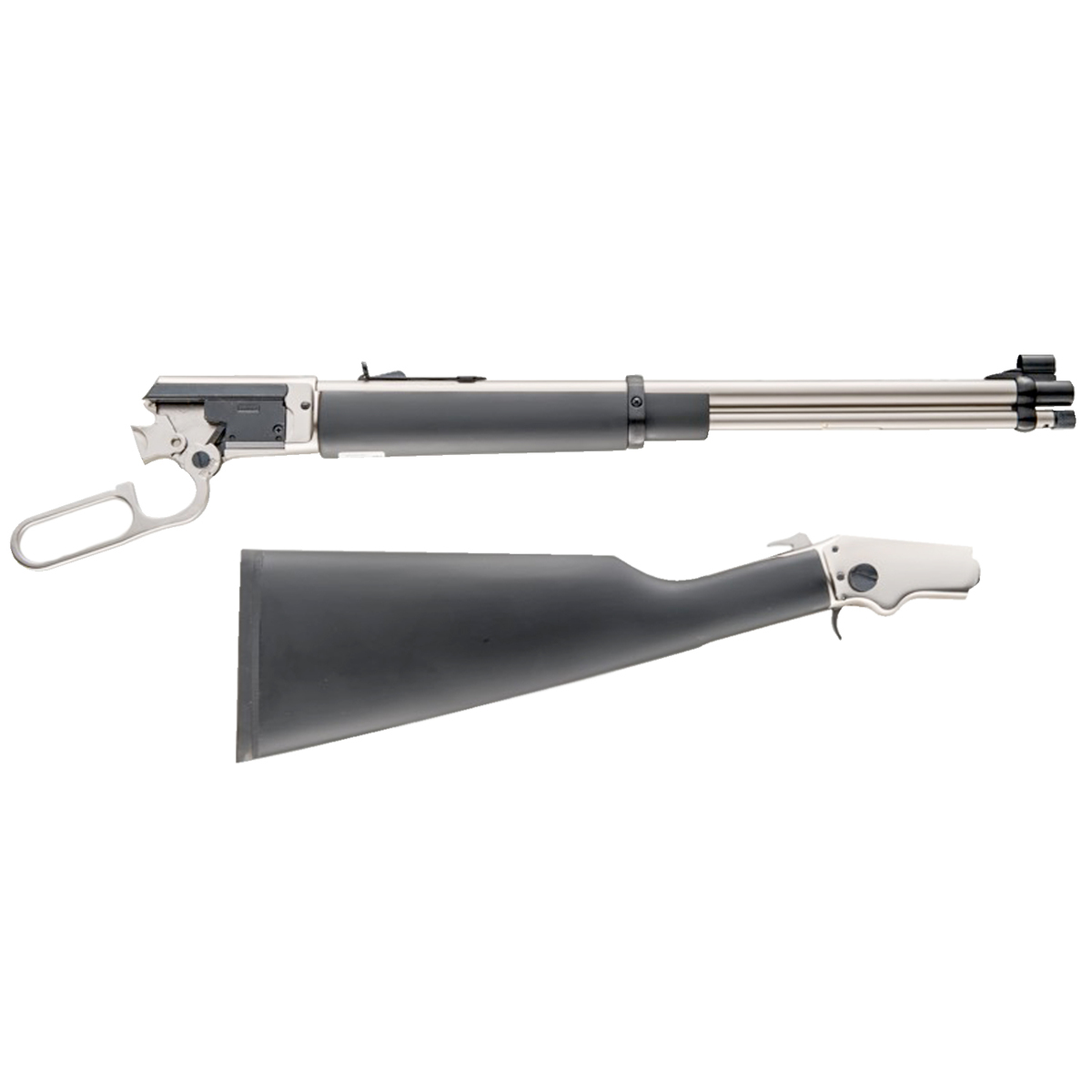 Chiappa LA322 Kodiak Cub Chrome Matte Black Lever Action Rifle - 22 Long Rifle - 18.5in - Black Chiappa LA322 Kodiak Cub Chrome Matte Black Lever Action Rifle - 22 Long Rifle - 18.5in - Black