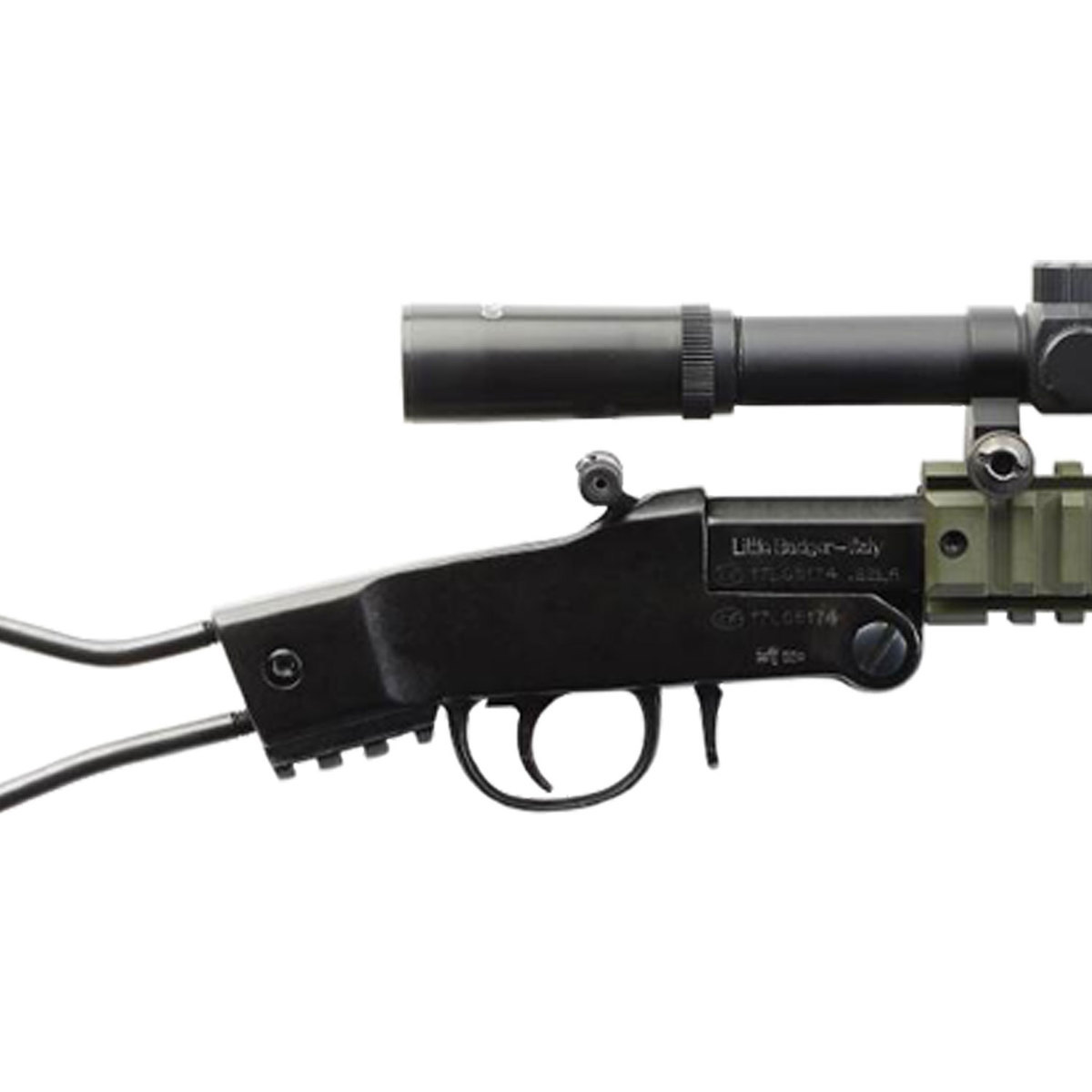Chiappa Little Badger With Scope OD Green/Black Break Action Rifle - 22 Long Rifle - OD Green/Black Chiappa Little Badger With Scope OD Green/Black Break Action Rifle - 22 Long Rifle - OD Green/Black