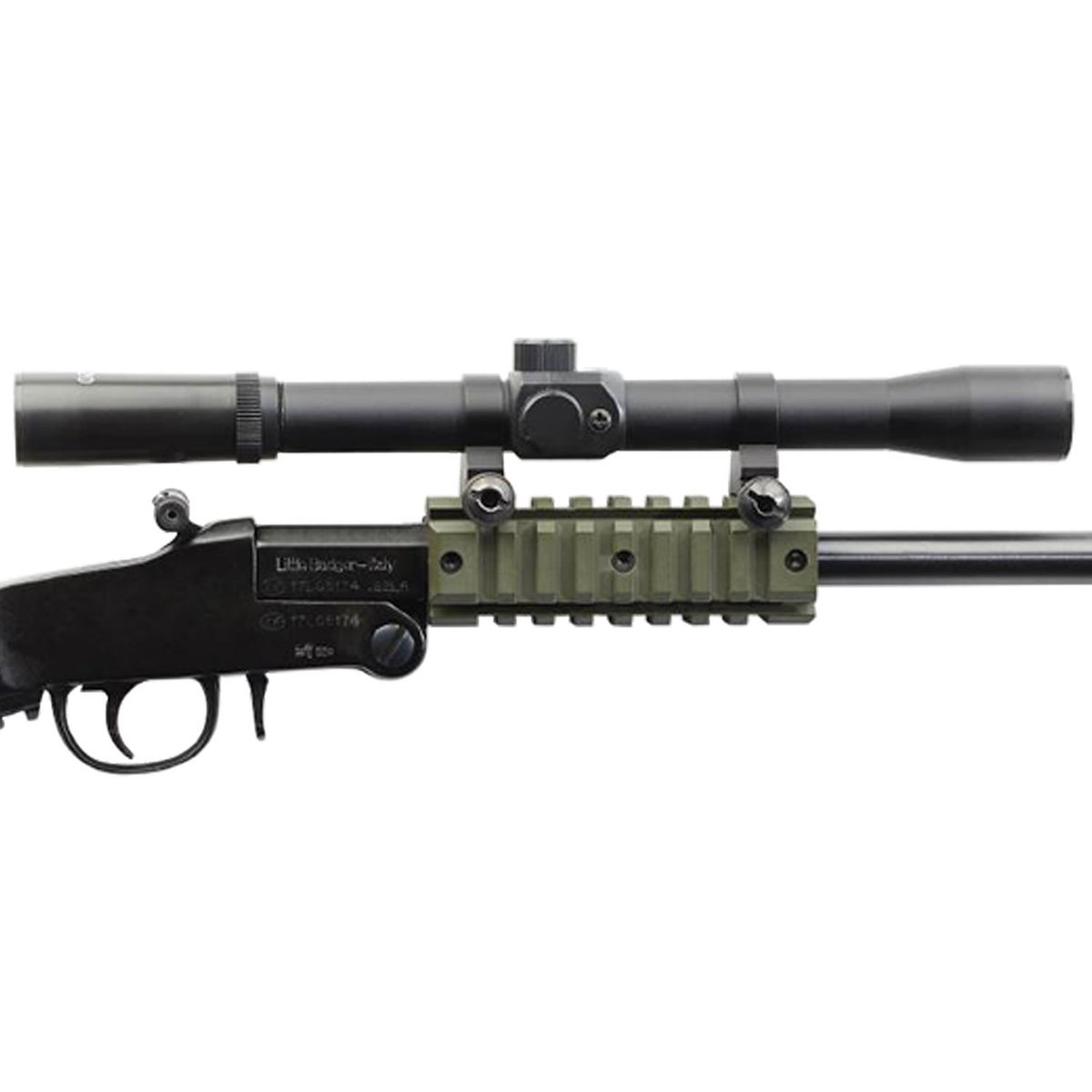 Chiappa Little Badger With Scope OD Green/Black Break Action Rifle - 22 Long Rifle - OD Green/Black Chiappa Little Badger With Scope OD Green/Black Break Action Rifle - 22 Long Rifle - OD Green/Black