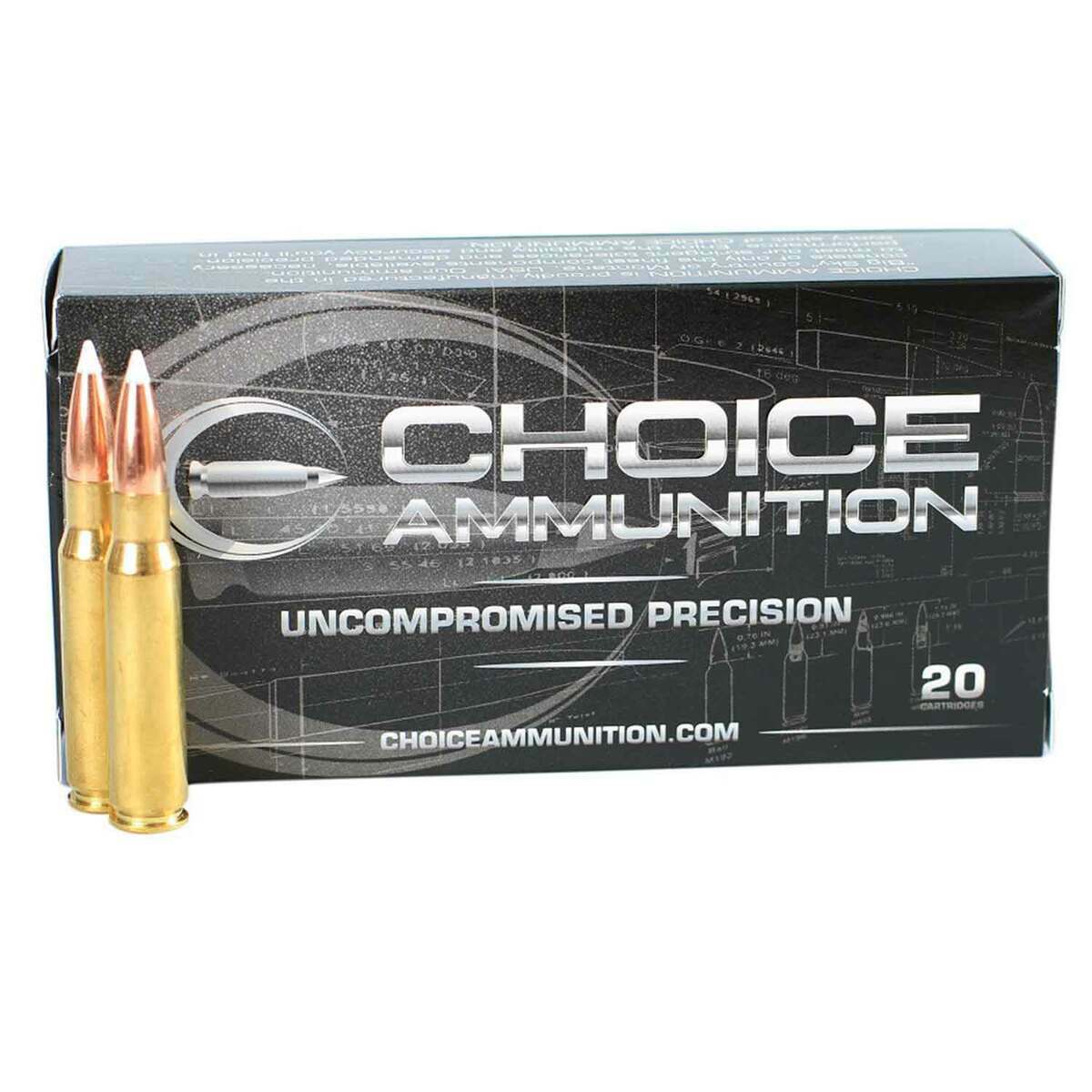 Choice Ammunition 243 Winchester 90gr Nosler Accubond Rifle Ammo - 20 Rounds Choice Ammunition 243 Winchester 90gr Nosler Accubond Rifle Ammo - 20 Rounds
