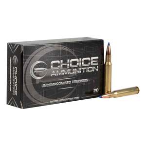 Choice Ammunition 30-06 Springfield 168gr Barnes TTSX Rifle Ammo - 20 Rounds Choice Ammunition 30-06 Springfield 168gr Barnes TTSX Rifle Ammo - 20 Rounds
