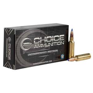 Choice Ammunition 300 WSM (Winchester Short Mag) 168gr Barnes TTSX Rifle Ammo - 20 Rounds