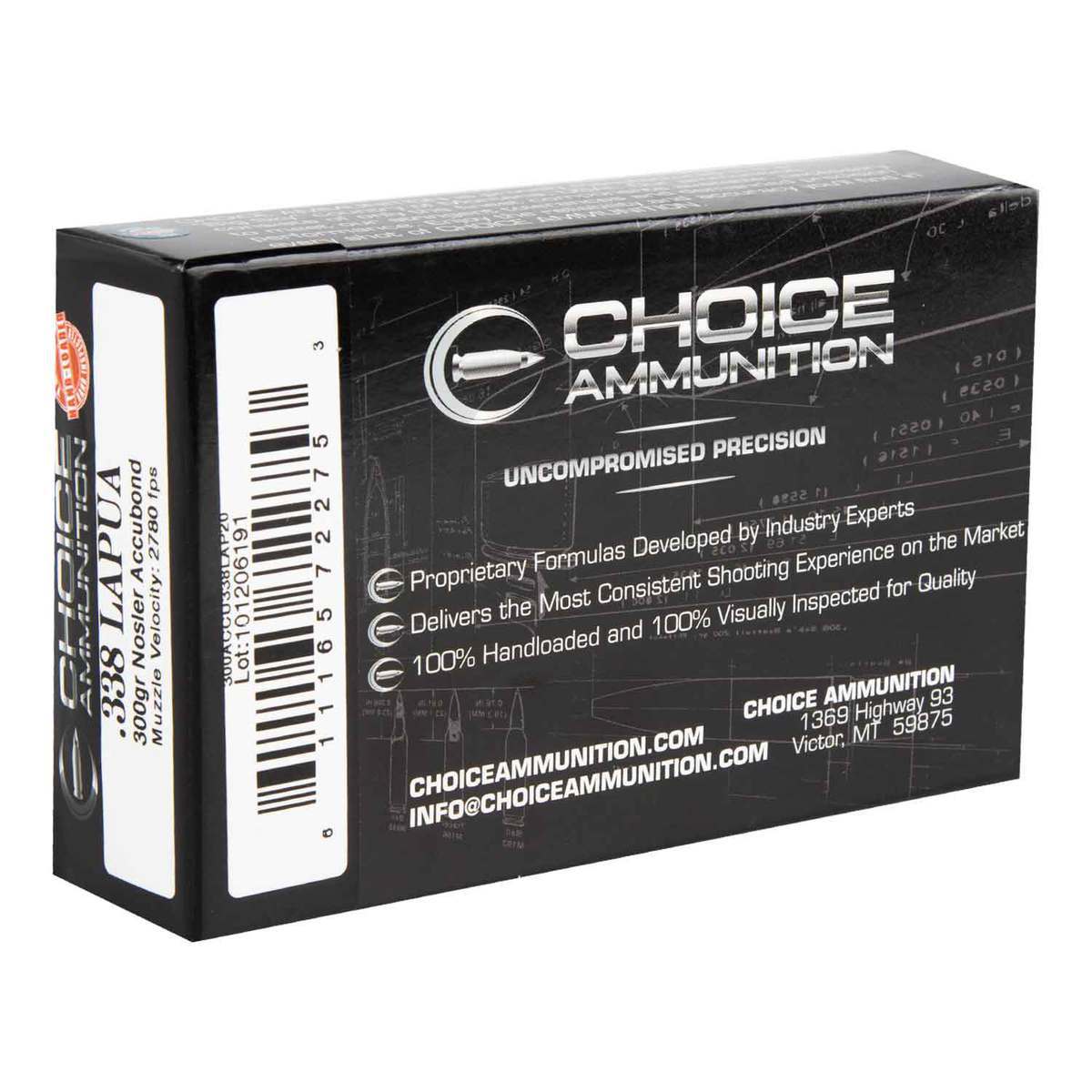 Choice Ammunition 338 Lapua Magnum 300gr Accubond Rifle Ammo - 20 Rounds Choice Ammunition 338 Lapua Magnum 300gr Accubond Rifle Ammo - 20 Rounds