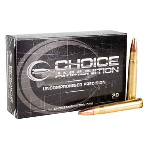 Choice Ammunition 375 H&H Magnum 270gr Barnes TSX Rifle Ammo - 20 Rounds