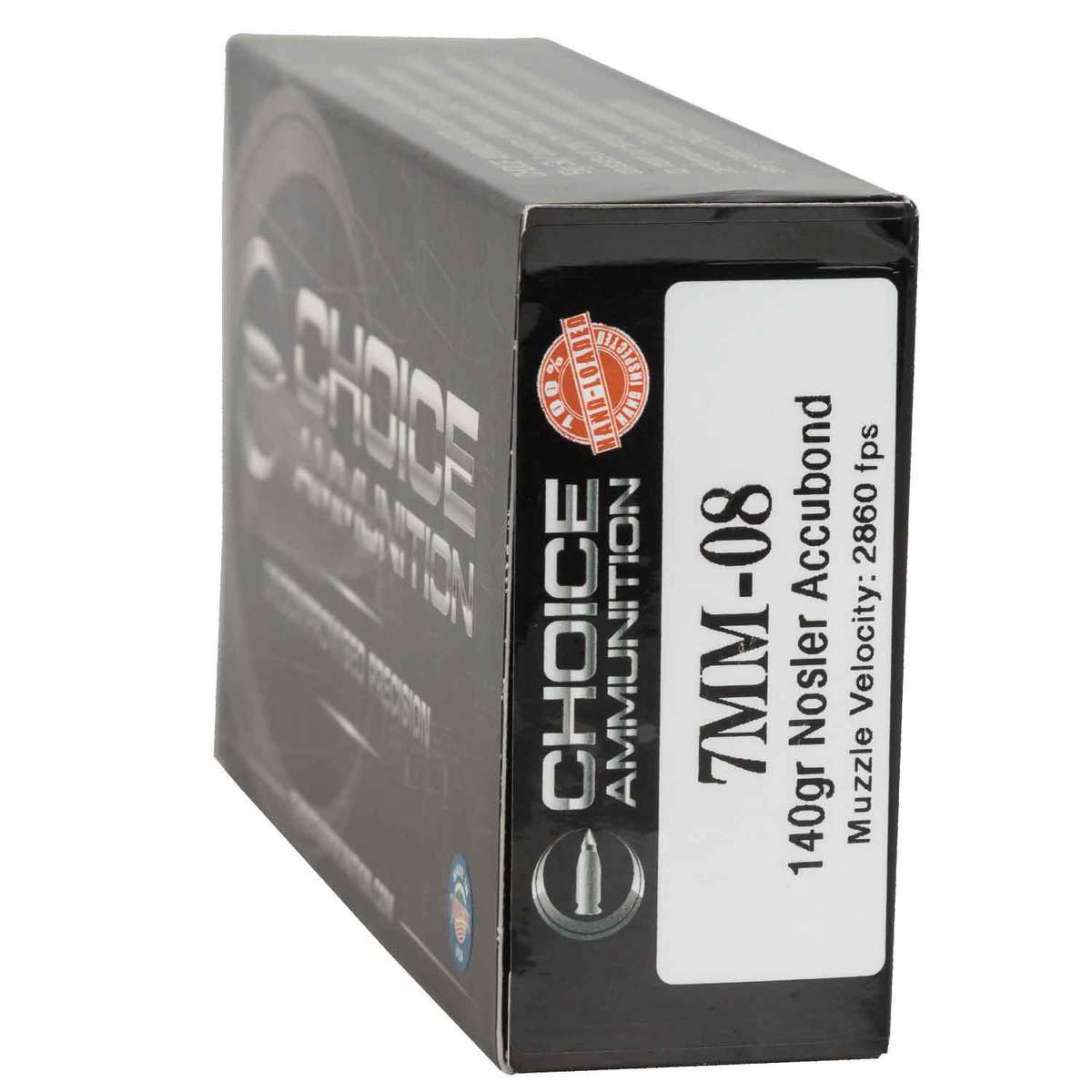 Choice Ammunition 7mm-08 Remington 140gr Nosler Accubond Rifle Ammo - 20 Rounds Choice Ammunition 7mm-08 Remington 140gr Nosler Accubond Rifle Ammo - 20 Rounds