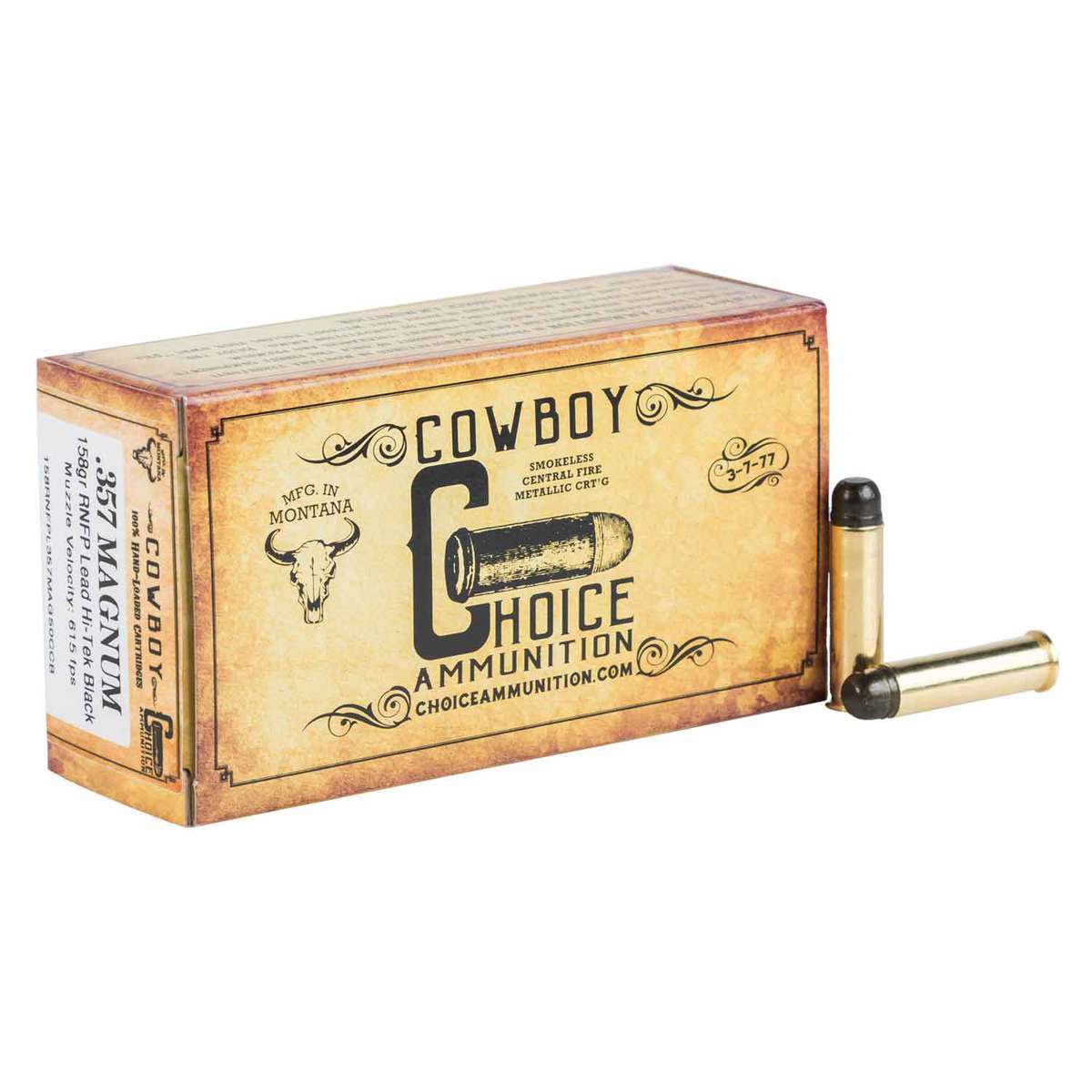 Choice Ammunition Cowboy Action 357 Magnum 158gr RNFP Handgun Ammo - 50 Rounds Choice Ammunition Cowboy Action 357 Magnum 158gr RNFP Handgun Ammo - 50 Rounds