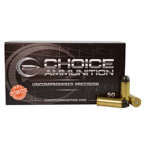 Choice Ammunition Uncompromised Precision 45 (Long) Colt 250gr Handgun Ammo - 50 Rounds