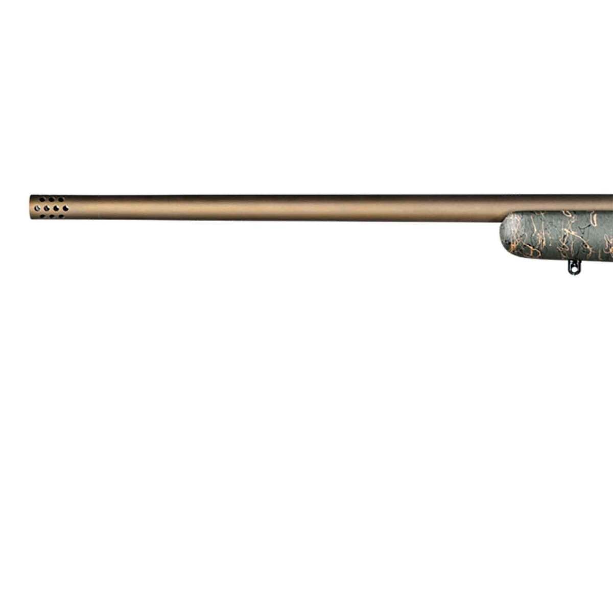 Christensen Arms Mesa Burnt Bronze Cerakote Left Hand Bolt Action Rifle - 28 Nosler - 26in - Green w/ Black & Tan Webbing Christensen Arms Mesa Burnt Bronze Cerakote Left Hand Bolt Action Rifle - 28 Nosler - 26in - Green w/ Black & Tan Webbing
