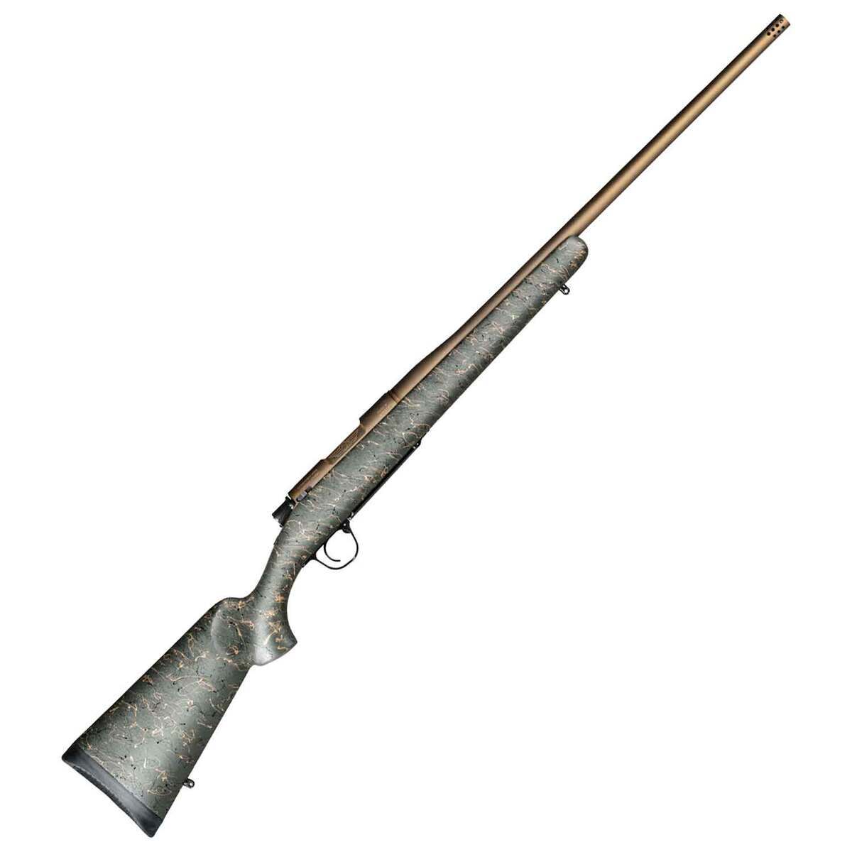 Christensen Arms Mesa Burnt Bronze Cerakote Left Hand Bolt Action Rifle - 300 Winchester Magnum - 24in - Green with Black and Tan webbing Christensen Arms Mesa Burnt Bronze Cerakote Left Hand Bolt Action Rifle - 300 Winchester Magnum - 24in - Green with Black and Tan webbing