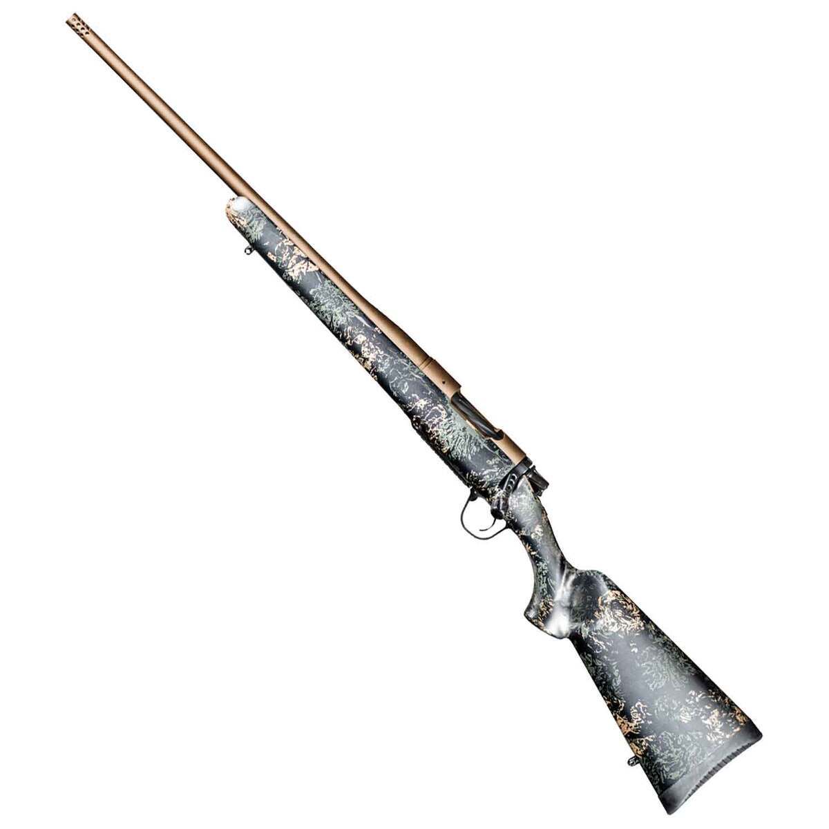 Christensen Arms Mesa FFT Burnt Bronze Cerakote Left Hand Bolt Action Rifle - 7mm-08 Remington - 20in - Carbon with Green and Tan Accents Camo Christensen Arms Mesa FFT Burnt Bronze Cerakote Left Hand Bolt Action Rifle - 7mm-08 Remington - 20in - Carbon with Green and Tan Accents Camo