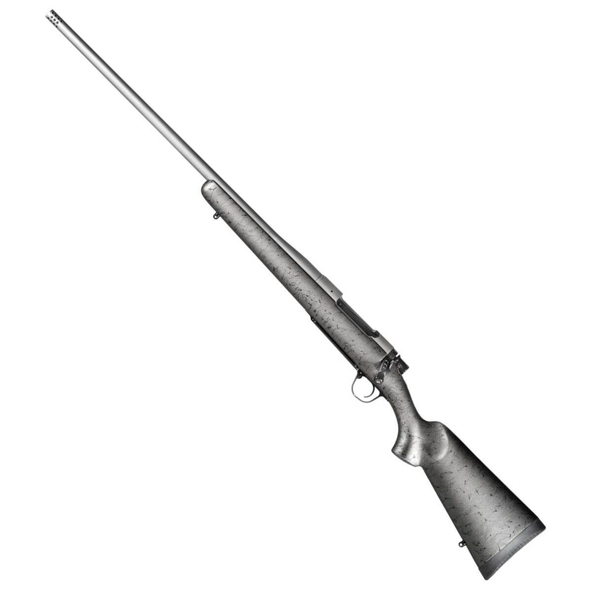 Christensen Arms Mesa Titanium Natural Titanium Left Hand Bolt Action Rife - 308 Winchester - 22in - Metallic Gray with Black Webbing Christensen Arms Mesa Titanium Natural Titanium Left Hand Bolt Action Rife - 308 Winchester - 22in - Metallic Gray with Black Webbing