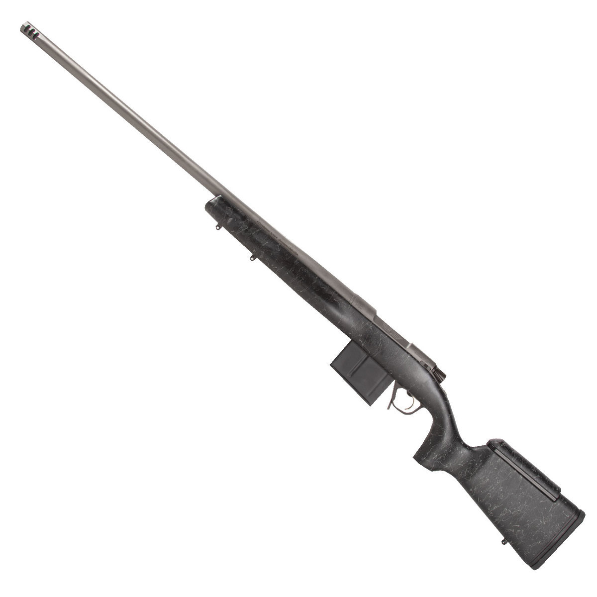 Christensen Arms Mesa Tungsten Cerakote Long Range Bolt Action Rifle - 338 Lapua Magnum - Black With Gray Webbing Christensen Arms Mesa Tungsten Cerakote Long Range Bolt Action Rifle - 338 Lapua Magnum - Black With Gray Webbing