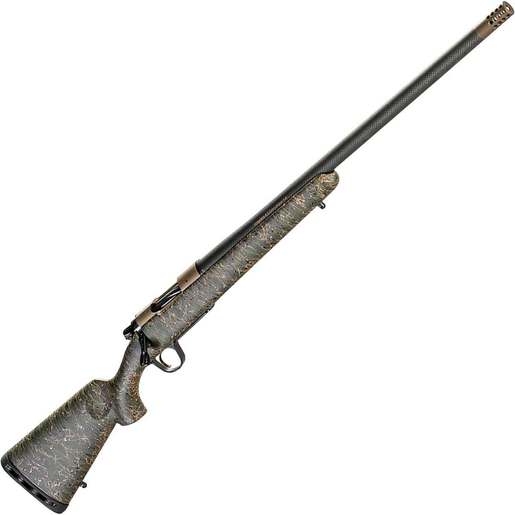 Christensen Arms Ridgeline Burnt Bronze Bolt Action Rifle - 28 Nosler - 4+1 Rounds - Green withBlack & Tan Webbing image