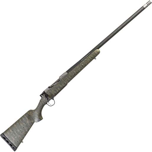 Christensen Arms Ridgeline Burnt Bronze Bolt Action Rifle - 300 Winchester Magnum - Green withBlack & Tan Webbing image