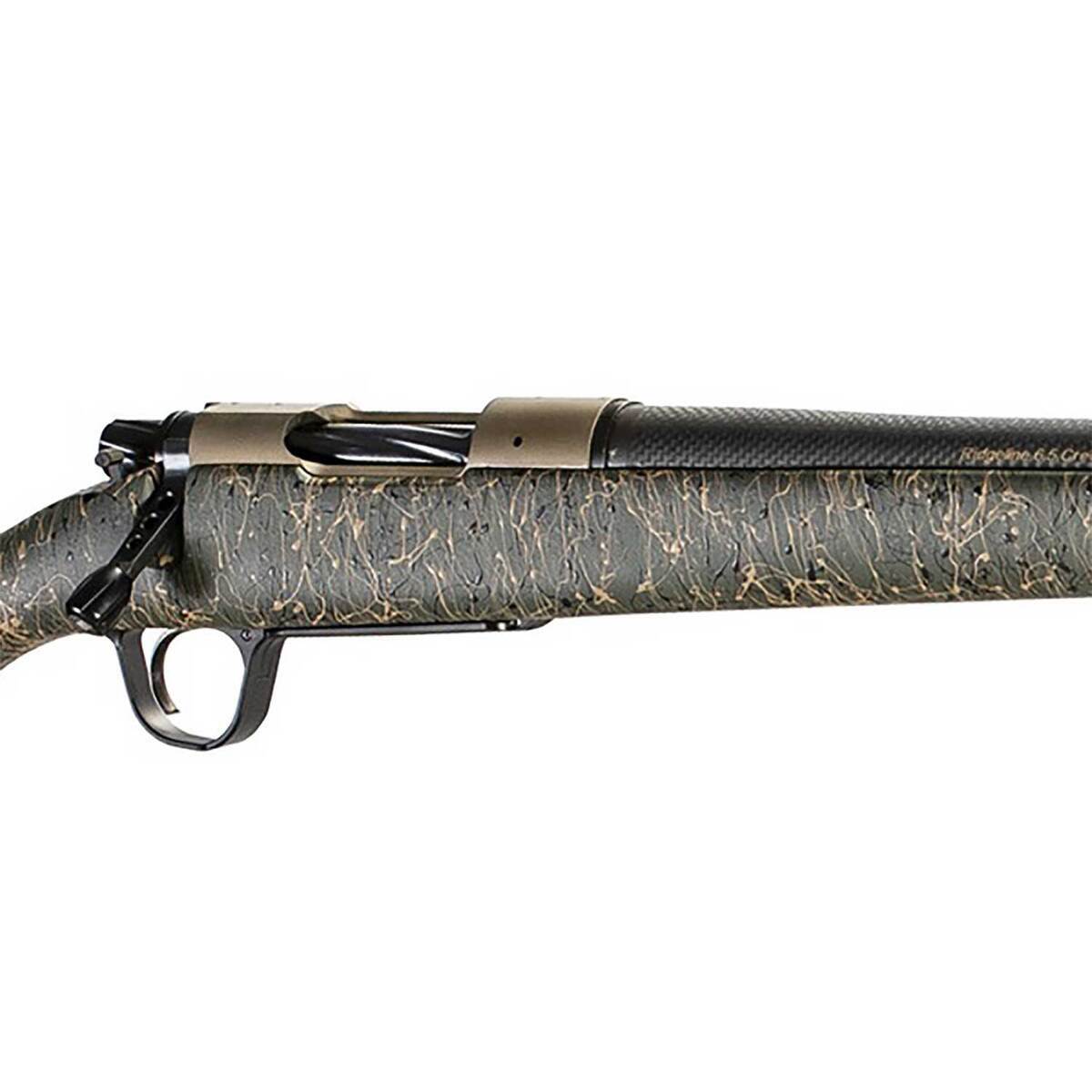 Christensen Arms Ridgeline Burnt Bronze Cerakote Bolt Action Rifle - 300 PRC - Green w/Black & Tan Webbing Christensen Arms Ridgeline Burnt Bronze Cerakote Bolt Action Rifle - 300 PRC - Green w/Black & Tan Webbing