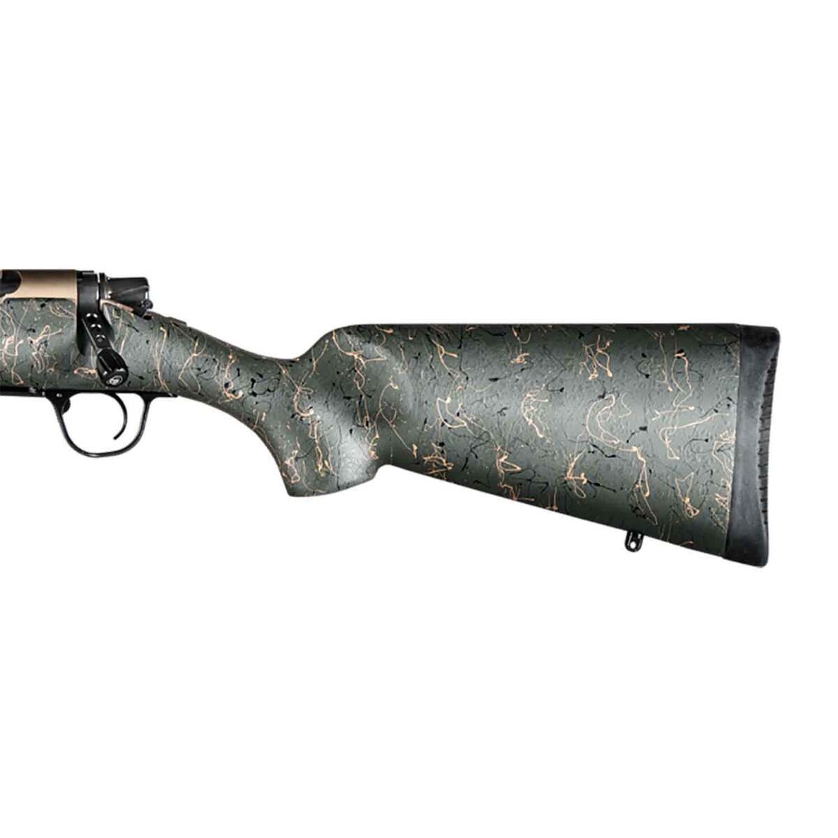 Christensen Arms Ridgeline Burnt Bronze Cerakote Left Hand Bolt Action Rifle - 28 Nosler - 26in - Green with Black and Tan webbing Christensen Arms Ridgeline Burnt Bronze Cerakote Left Hand Bolt Action Rifle - 28 Nosler - 26in - Green with Black and Tan webbing