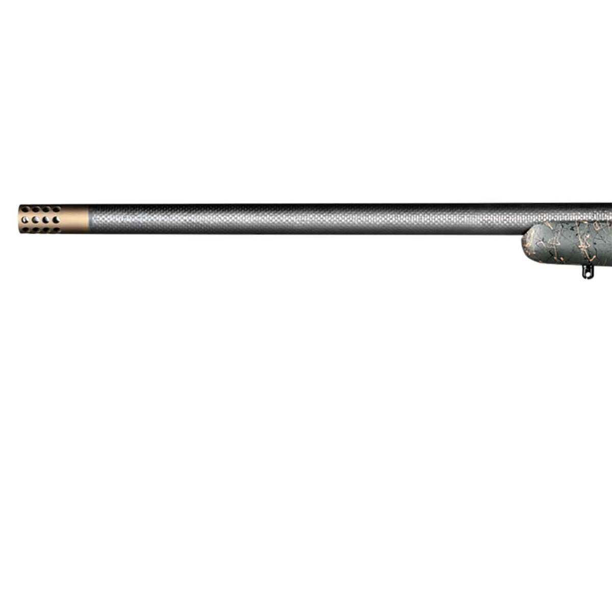 Christensen Arms Ridgeline Burnt Bronze Cerakote Left Hand Bolt Action Rifle - 28 Nosler - 26in - Green with Black and Tan webbing Christensen Arms Ridgeline Burnt Bronze Cerakote Left Hand Bolt Action Rifle - 28 Nosler - 26in - Green with Black and Tan webbing