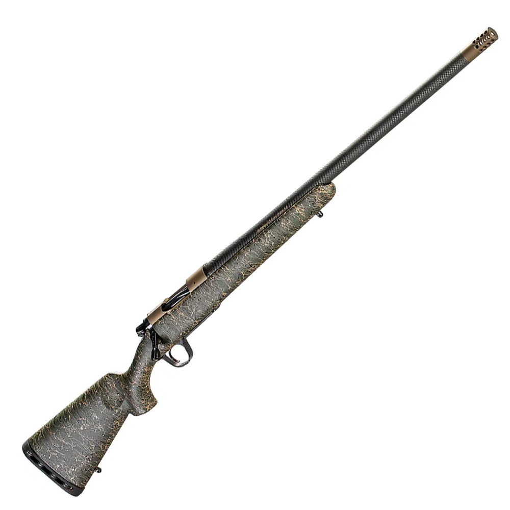 Christensen Arms Ridgeline Burnt Bronze Cerakote Left Hand Bolt Action Rifle - 300 PRC - 26in - Green with Black & Tan Webbing Christensen Arms Ridgeline Burnt Bronze Cerakote Left Hand Bolt Action Rifle - 300 PRC - 26in - Green with Black & Tan Webbing