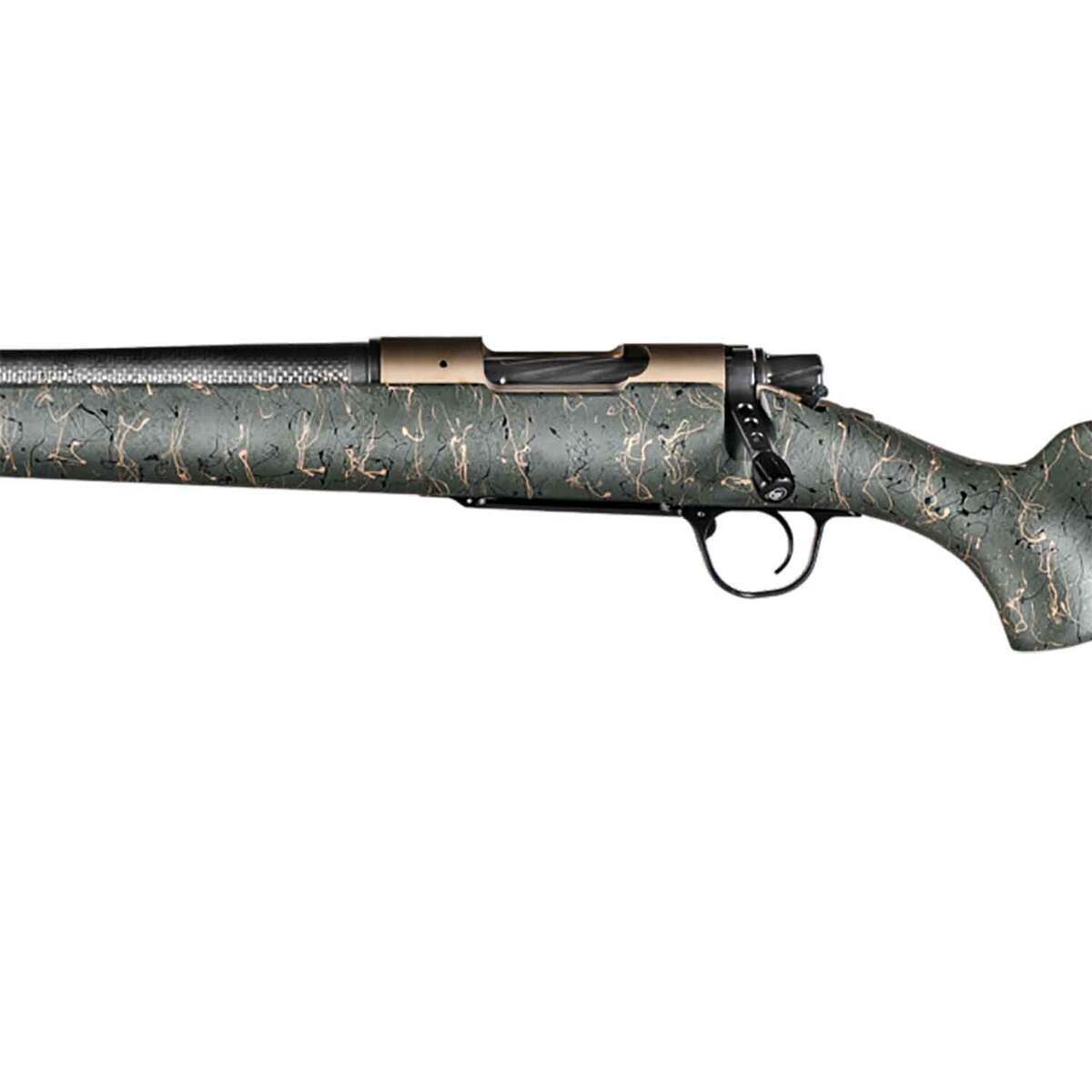 Christensen Arms Ridgeline Burnt Bronze Cerakote Left Hand Bolt Action Rifle - 6.5 Creedmoor - 20in - Green With Black & Tan Webbing Christensen Arms Ridgeline Burnt Bronze Cerakote Left Hand Bolt Action Rifle - 6.5 Creedmoor - 20in - Green With Black & Tan Webbing