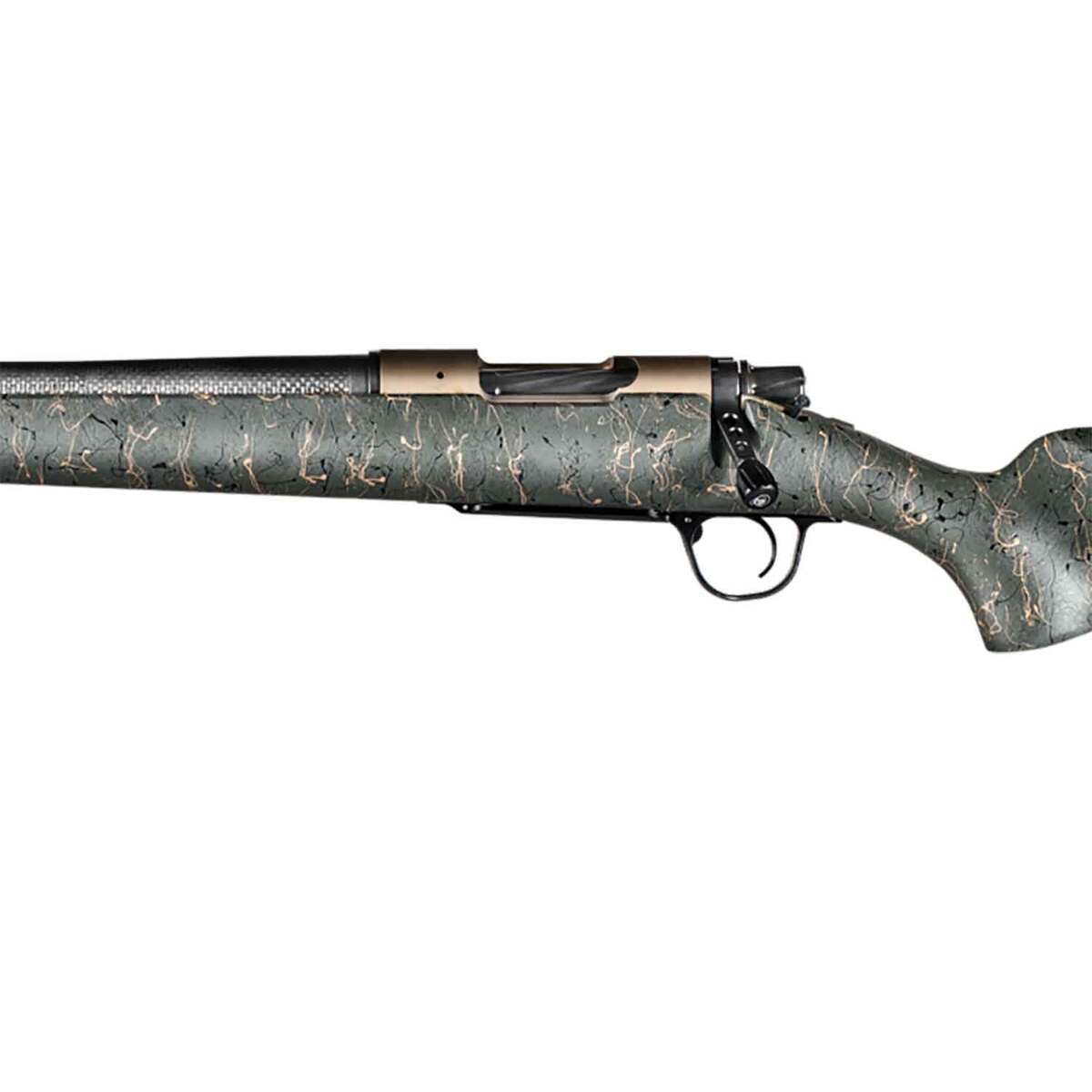 Christensen Arms Ridgeline Burnt Bronze Cerakote Left Hand Bolt Action Rifle - 7mm Remington Magnum - 26in - Green w/ Black & Tan Webbing Christensen Arms Ridgeline Burnt Bronze Cerakote Left Hand Bolt Action Rifle - 7mm Remington Magnum - 26in - Green w/ Black & Tan Webbing