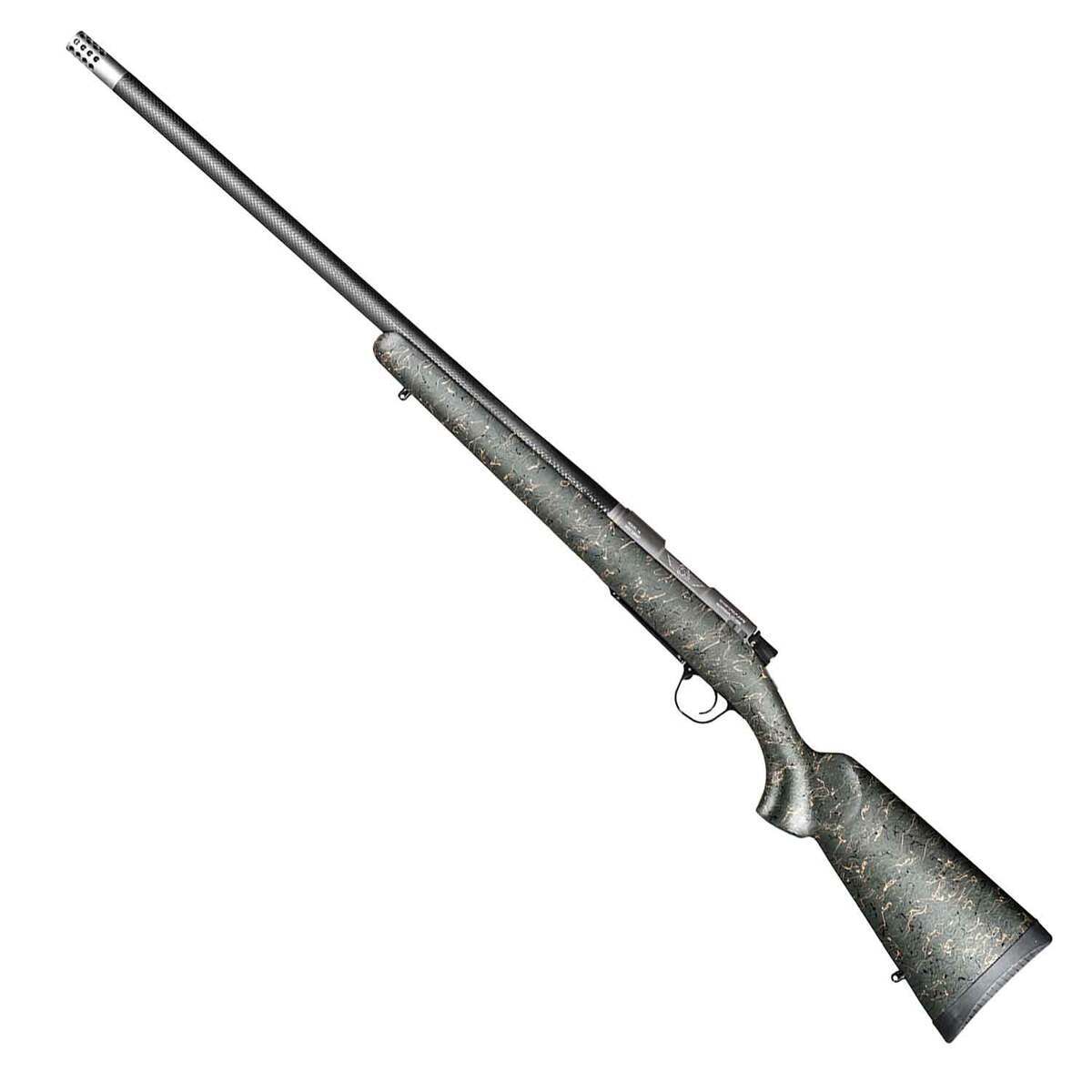 Christensen Arms Ridgeline 300 Winchester Magnum Carbon Fiber Green w/ Black/Tan Webbing Bolt Action Rifle - 26in - Green Christensen Arms Ridgeline 300 Winchester Magnum Carbon Fiber Green w/ Black/Tan Webbing Bolt Action Rifle - 26in - Green