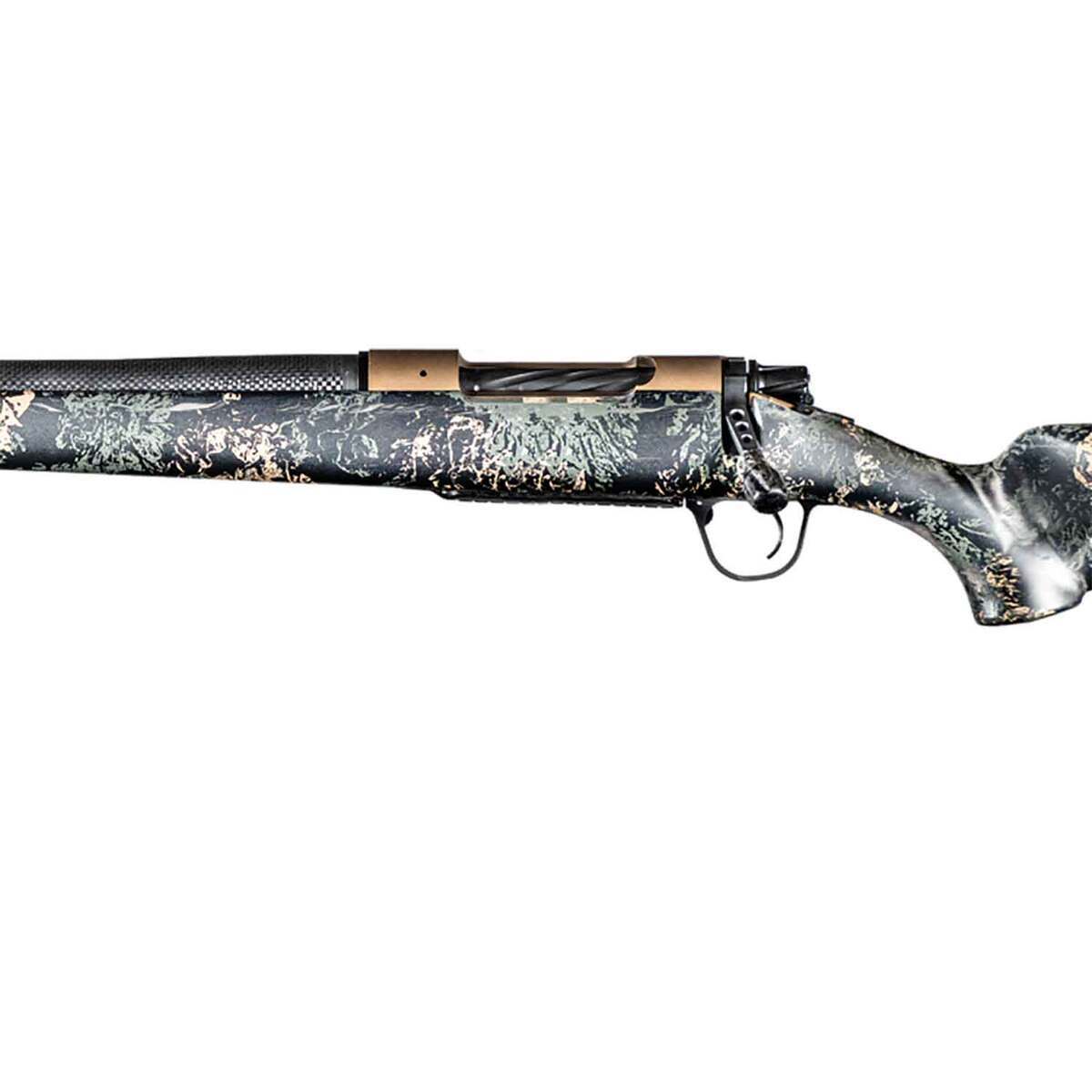 Christensen Arms Ridgeline FFT 6.5 Creedmoor Burnt Bronze Cerakote Left Hand Bolt Action Rifle - 20in - Carbon with Green and Tan Accents Camo Christensen Arms Ridgeline FFT 6.5 Creedmoor Burnt Bronze Cerakote Left Hand Bolt Action Rifle - 20in - Carbon with Green and Tan Accents Camo