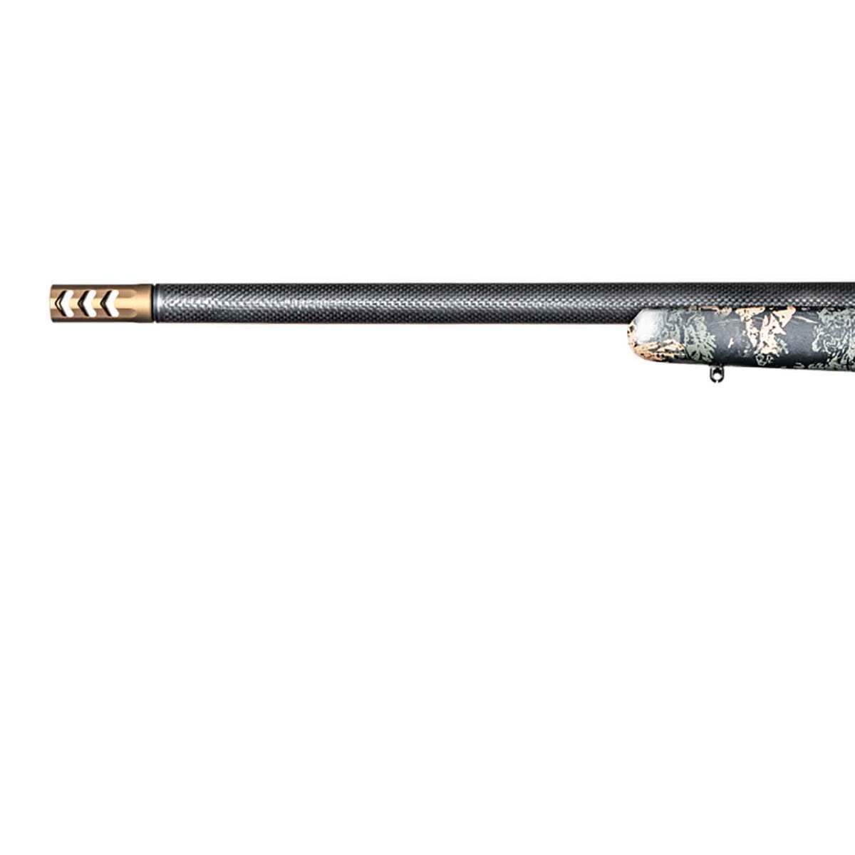 Christensen Arms Ridgeline FFT 6.5 Creedmoor Burnt Bronze Cerakote Left Hand Bolt Action Rifle - 20in - Carbon with Green and Tan Accents Camo Christensen Arms Ridgeline FFT 6.5 Creedmoor Burnt Bronze Cerakote Left Hand Bolt Action Rifle - 20in - Carbon with Green and Tan Accents Camo