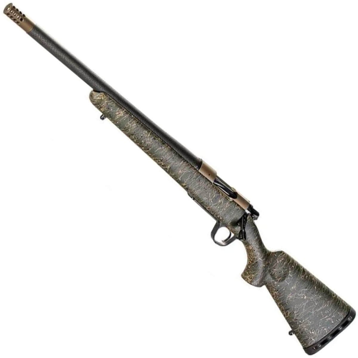 Christensen Arms Ridgeline 7mm-08 Remington Burnt Bronze Left Hand Bolt Action Rifle - 24in - Green w/ Black & Tan Webbing Christensen Arms Ridgeline 7mm-08 Remington Burnt Bronze Left Hand Bolt Action Rifle - 24in - Green w/ Black & Tan Webbing