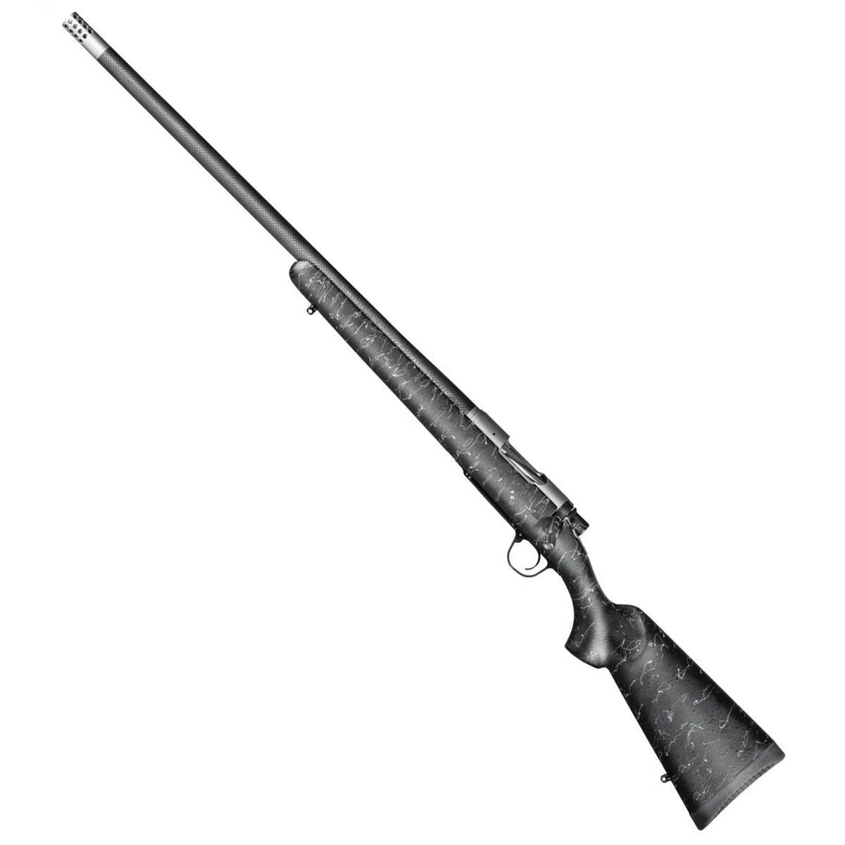 Christensen Arms Ridgeline Natural Stainless Left Hand Bolt Action Rifle - 28 Nosler - 26in - Black w/ Gray Webbing Christensen Arms Ridgeline Natural Stainless Left Hand Bolt Action Rifle - 28 Nosler - 26in - Black w/ Gray Webbing