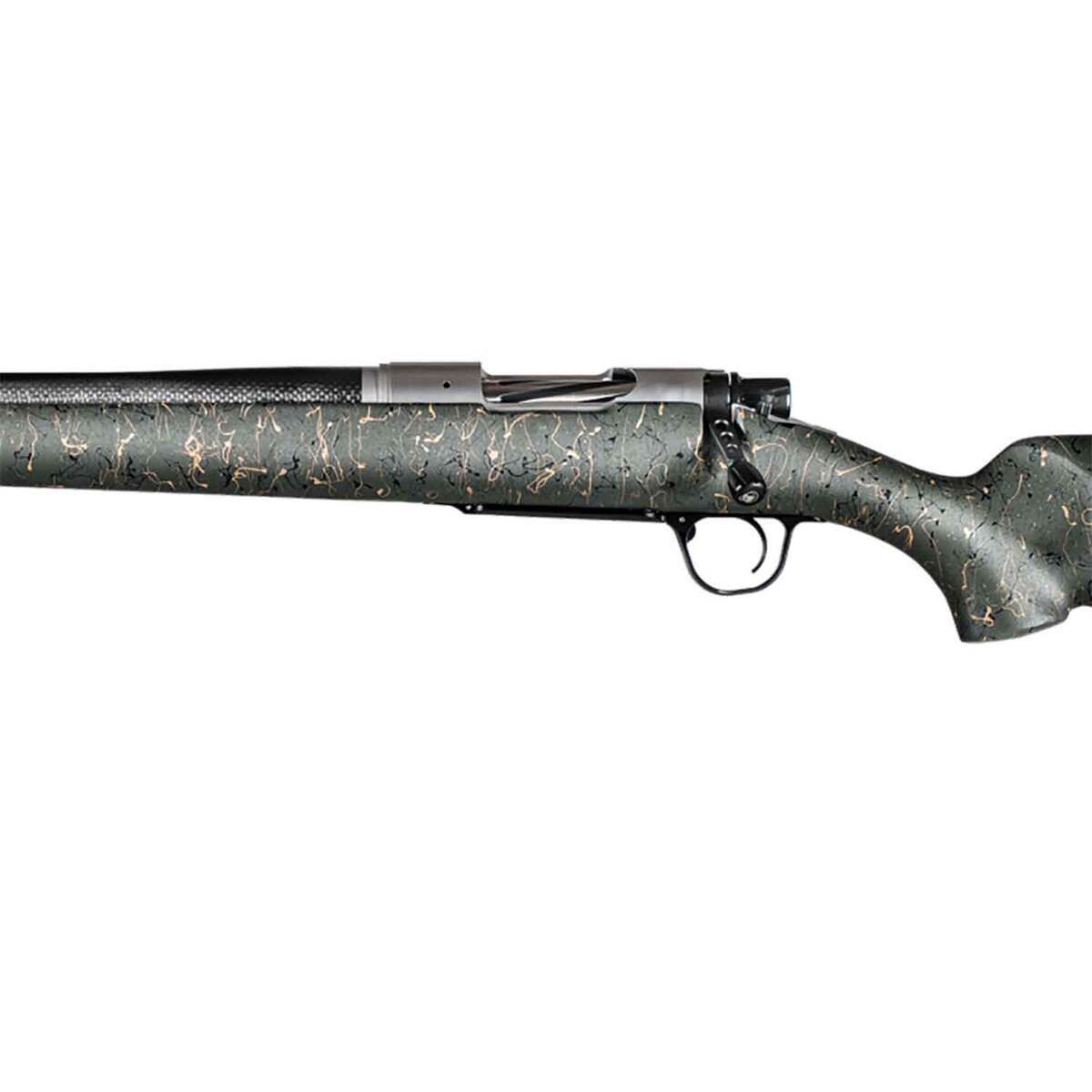 Christensen Arms Ridgeline Natural Stainless Left Hand Bolt Action Rifle - 28 Nosler - 26in - Green with Black & Tan Webbing Christensen Arms Ridgeline Natural Stainless Left Hand Bolt Action Rifle - 28 Nosler - 26in - Green with Black & Tan Webbing