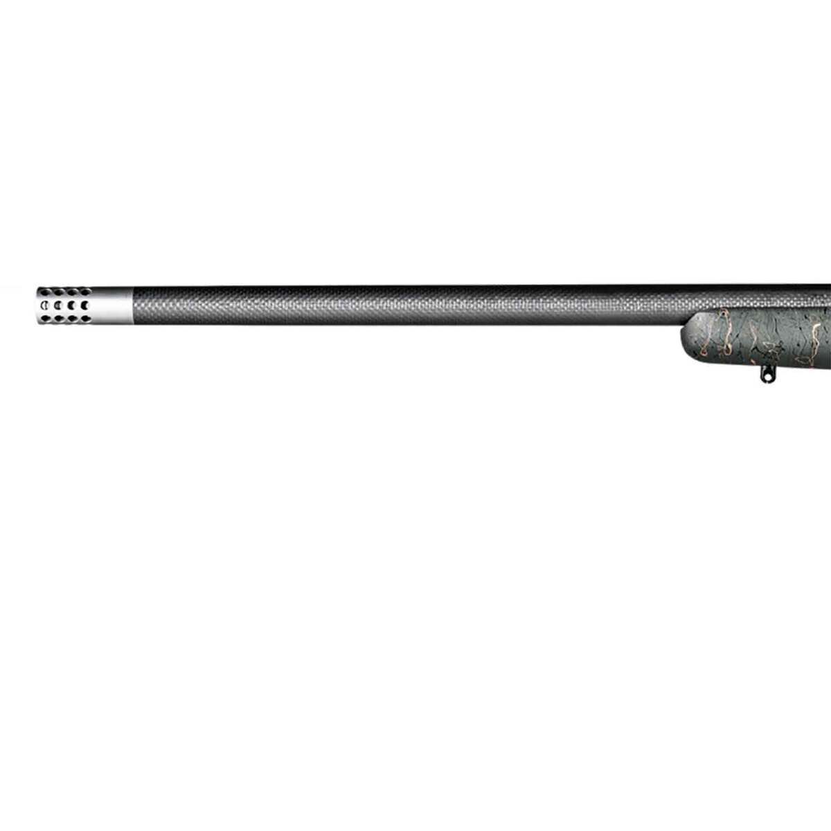 Christensen Arms Ridgeline Natural Stainless Left Hand Bolt Action Rifle - 28 Nosler - 26in - Green with Black & Tan Webbing Christensen Arms Ridgeline Natural Stainless Left Hand Bolt Action Rifle - 28 Nosler - 26in - Green with Black & Tan Webbing