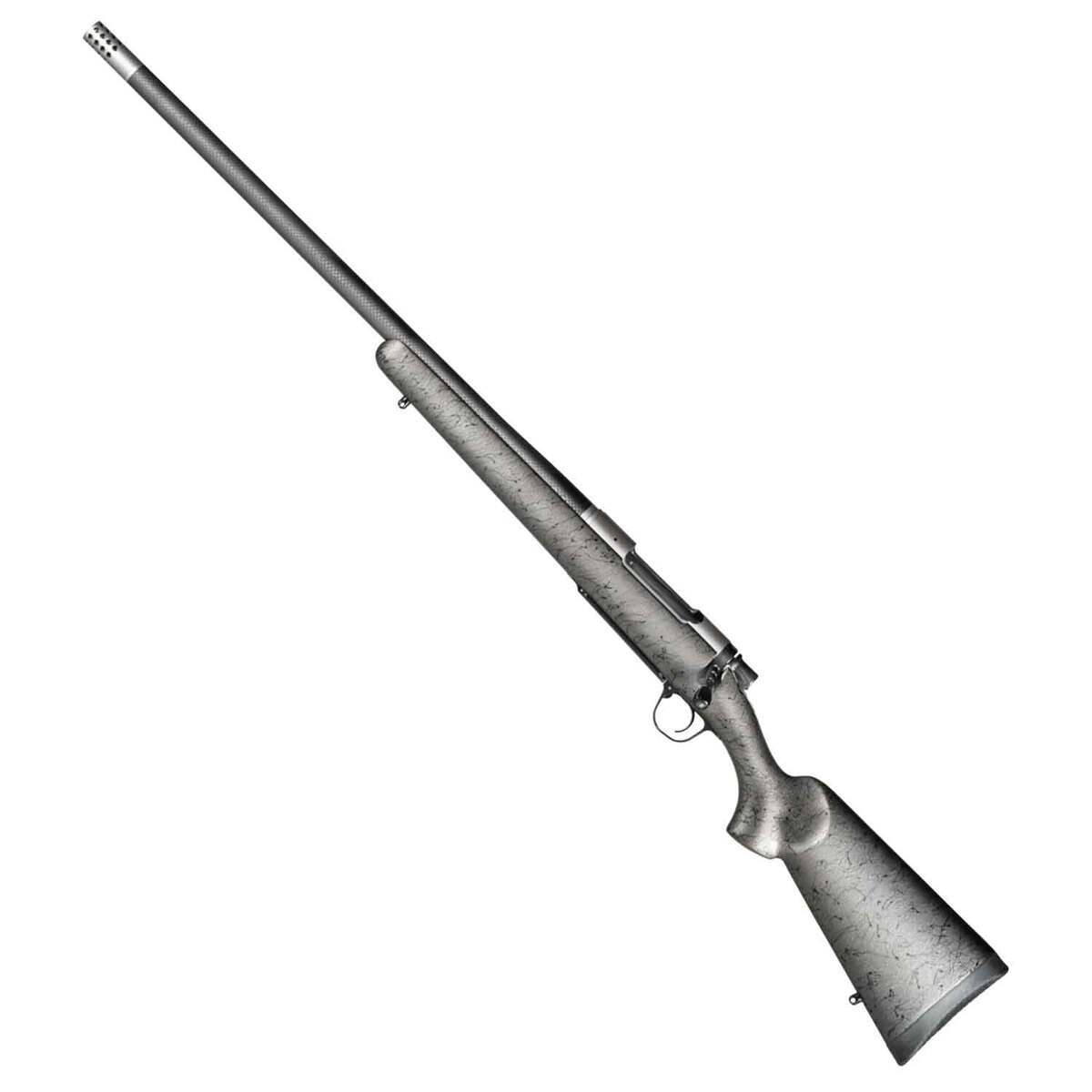 Christensen Arms Ridgeline Titanium Natural Titanium Left Hand Bolt Action Rifle - 300 Winchester Magnum - 24in - Metallic Gray with Black Webbing Christensen Arms Ridgeline Titanium Natural Titanium Left Hand Bolt Action Rifle - 300 Winchester Magnum - 24in - Metallic Gray with Black Webbing