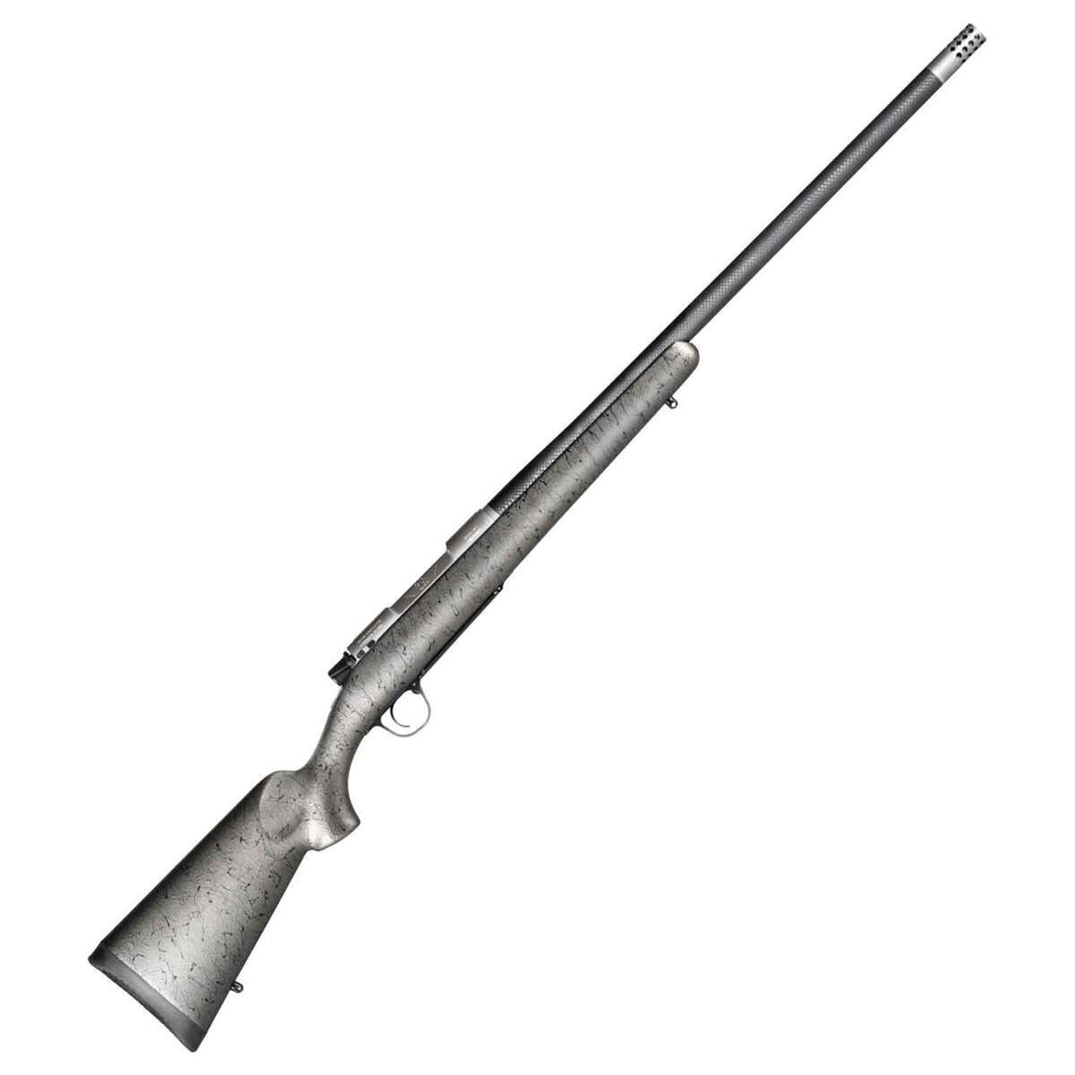Christensen Arms Ridgeline Titanium Natural Titanium Left Hand Bolt Action Rifle - 300 Winchester Magnum - 24in - Metallic Gray with Black Webbing Christensen Arms Ridgeline Titanium Natural Titanium Left Hand Bolt Action Rifle - 300 Winchester Magnum - 24in - Metallic Gray with Black Webbing
