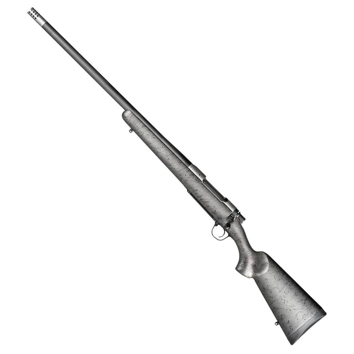Christensen Arms Ridgeline Titanium Natural Titanium Left Hand Bolt Action Rifle - 6.5 Creedmoor - 22in - Metallic Gray with Black Webbing Christensen Arms Ridgeline Titanium Natural Titanium Left Hand Bolt Action Rifle - 6.5 Creedmoor - 22in - Metallic Gray with Black Webbing