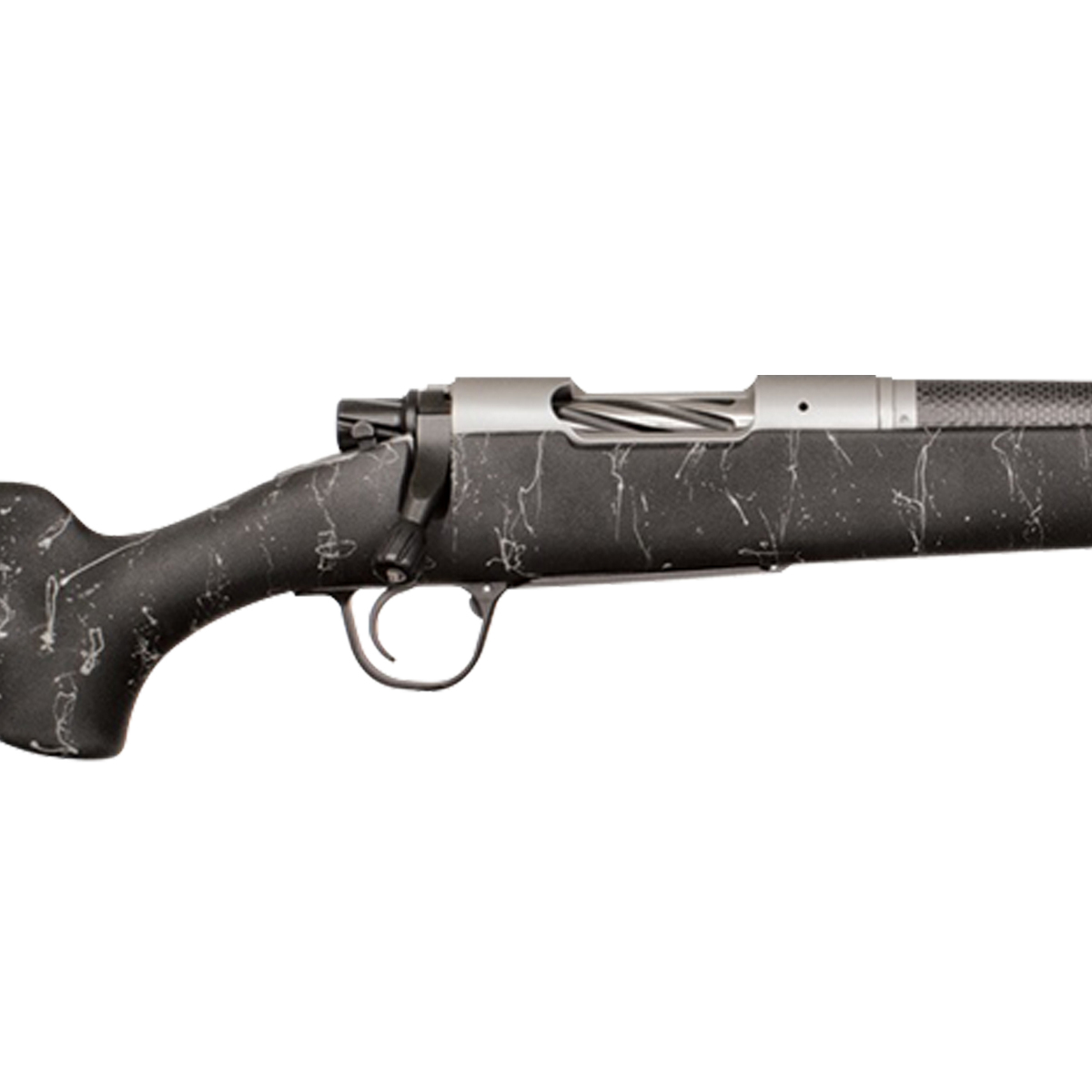 Christensen Arms Ridgeline Stainless/Carbon Fiber Bolt Action Rifle - 270 WSM (Winchester Short Mag) - Black w/Gray Webbing Christensen Arms Ridgeline Stainless/Carbon Fiber Bolt Action Rifle - 270 WSM (Winchester Short Mag) - Black w/Gray Webbing