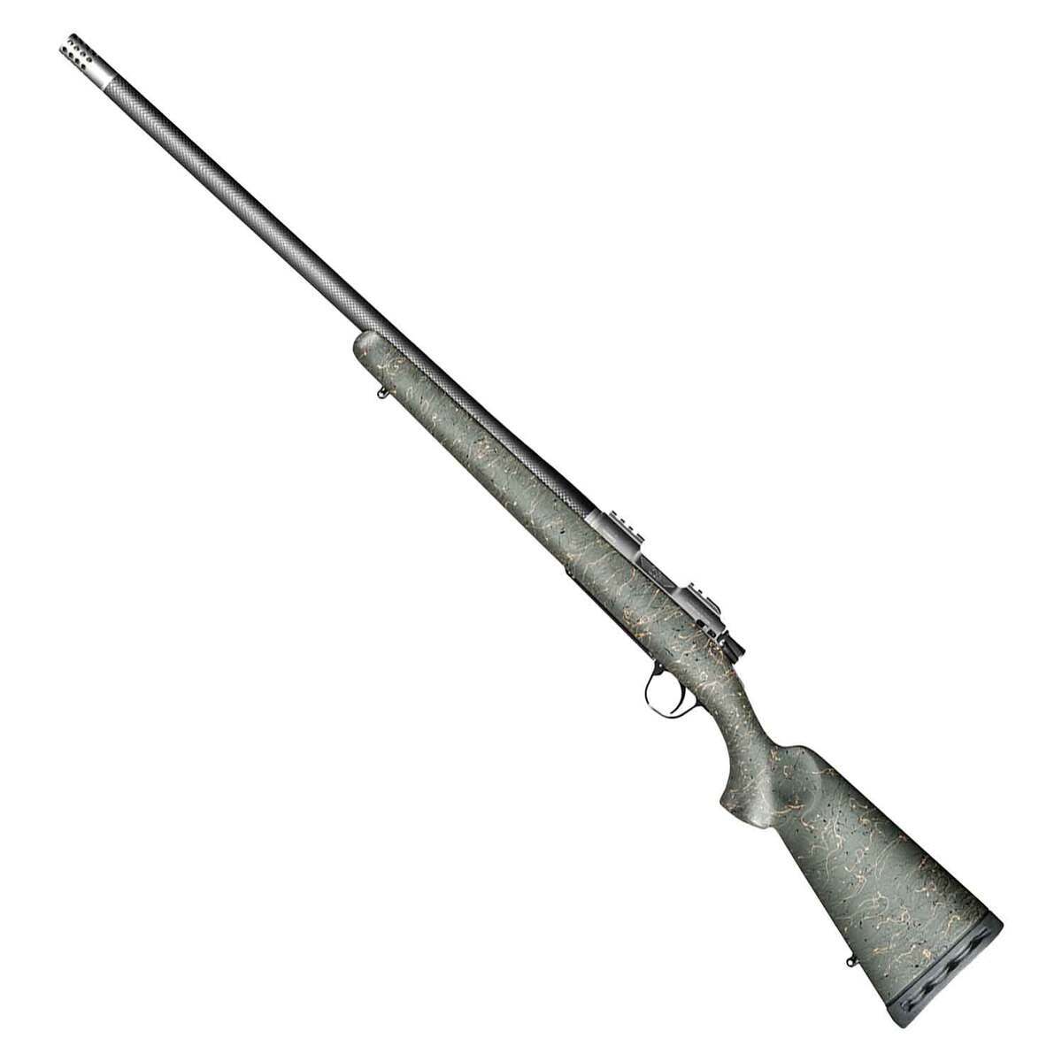 Christensen Arms Summit Ti Natural Titanium Green w/ Black/Tan Webbing Bolt Action Rifle - 6.5 PRC - 24in - Green Christensen Arms Summit Ti Natural Titanium Green w/ Black/Tan Webbing Bolt Action Rifle - 6.5 PRC - 24in - Green