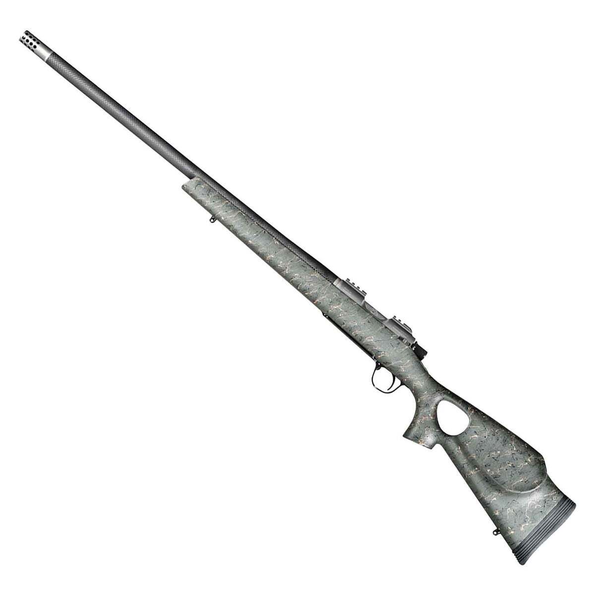 Christensen Arms Summit Ti Natural Titanium Green w/ Black/Tan Webbing Bolt Action Rifle - 6.5 PRC - 24in - Green Christensen Arms Summit Ti Natural Titanium Green w/ Black/Tan Webbing Bolt Action Rifle - 6.5 PRC - 24in - Green