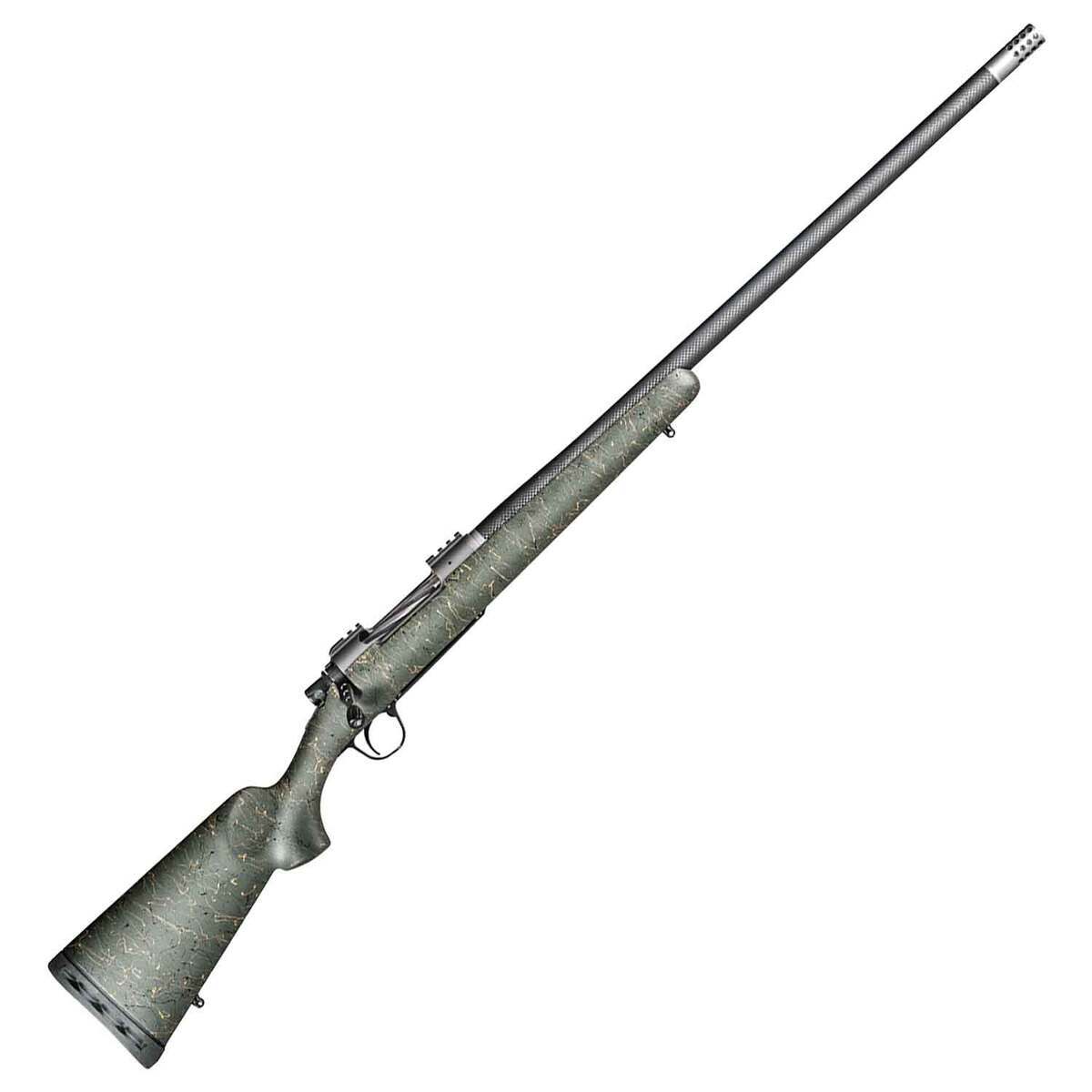 Christensen Arms Summit TI Natural Titanium Green w/ Black/Tan Webbing Bolt Action Rifle - 7mm Remington Magnum - 26in - Green Christensen Arms Summit TI Natural Titanium Green w/ Black/Tan Webbing Bolt Action Rifle - 7mm Remington Magnum - 26in - Green