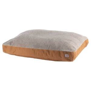 Carhartt Firm Duck Sherpa Top Dog Cotton/Polyester Dog Bed - 23.62in x 33.46in x 8.66in